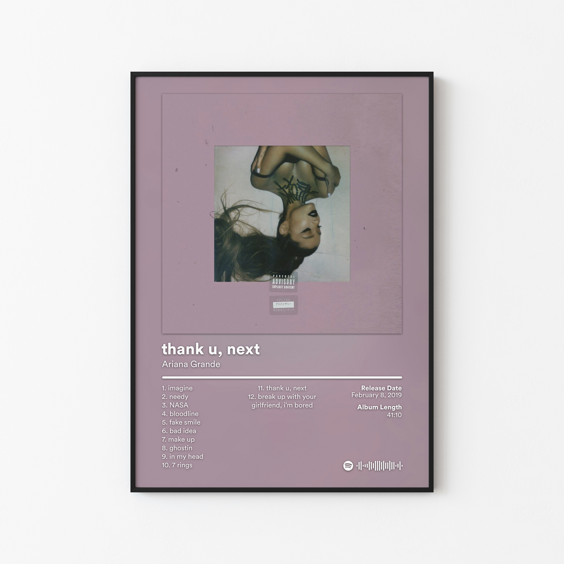 Ariana Grande thank u next Album Poster