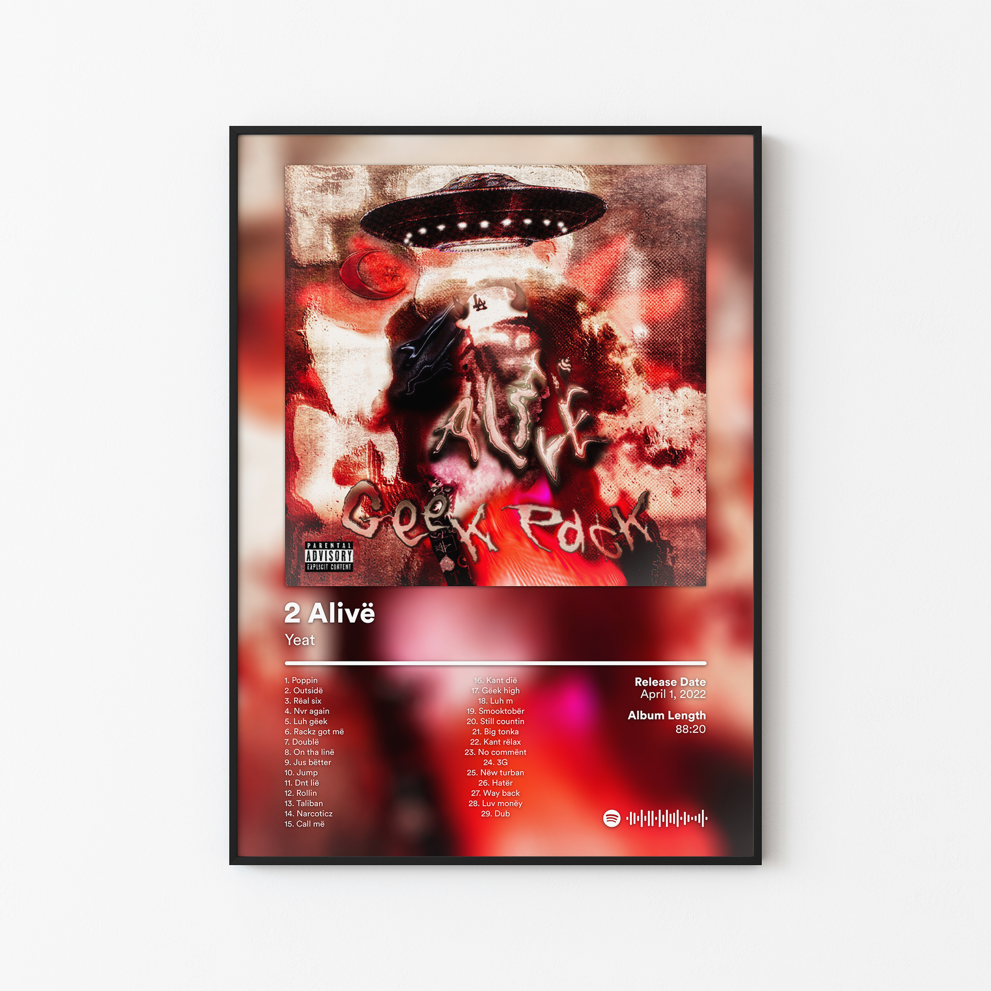 Yeat 2 Alive Geek Pack Album Poster