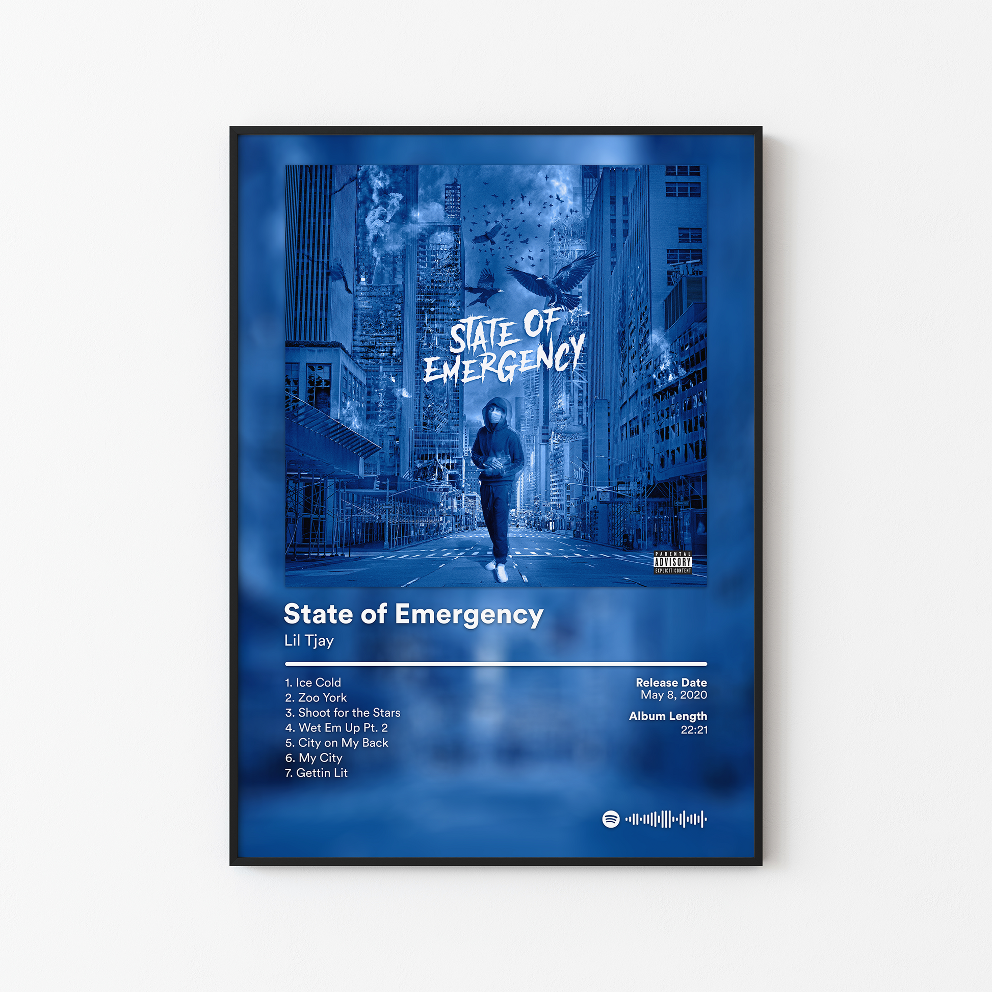 Lil Tjay State of Emergency Album Poster