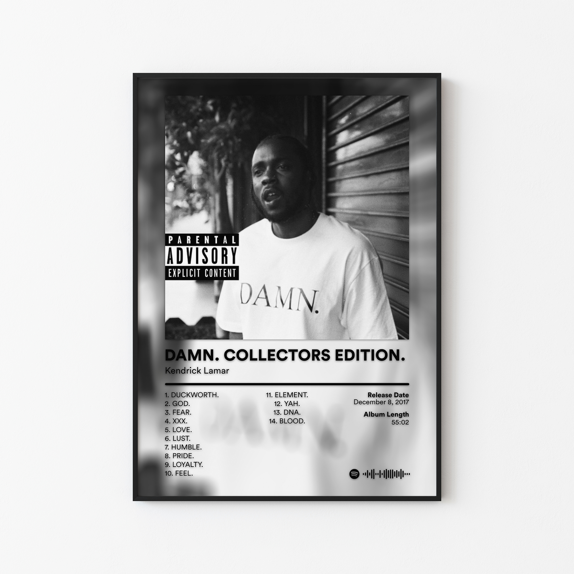 Kendrick Lamar DAMN COLLECTORS EDITION Album Poster