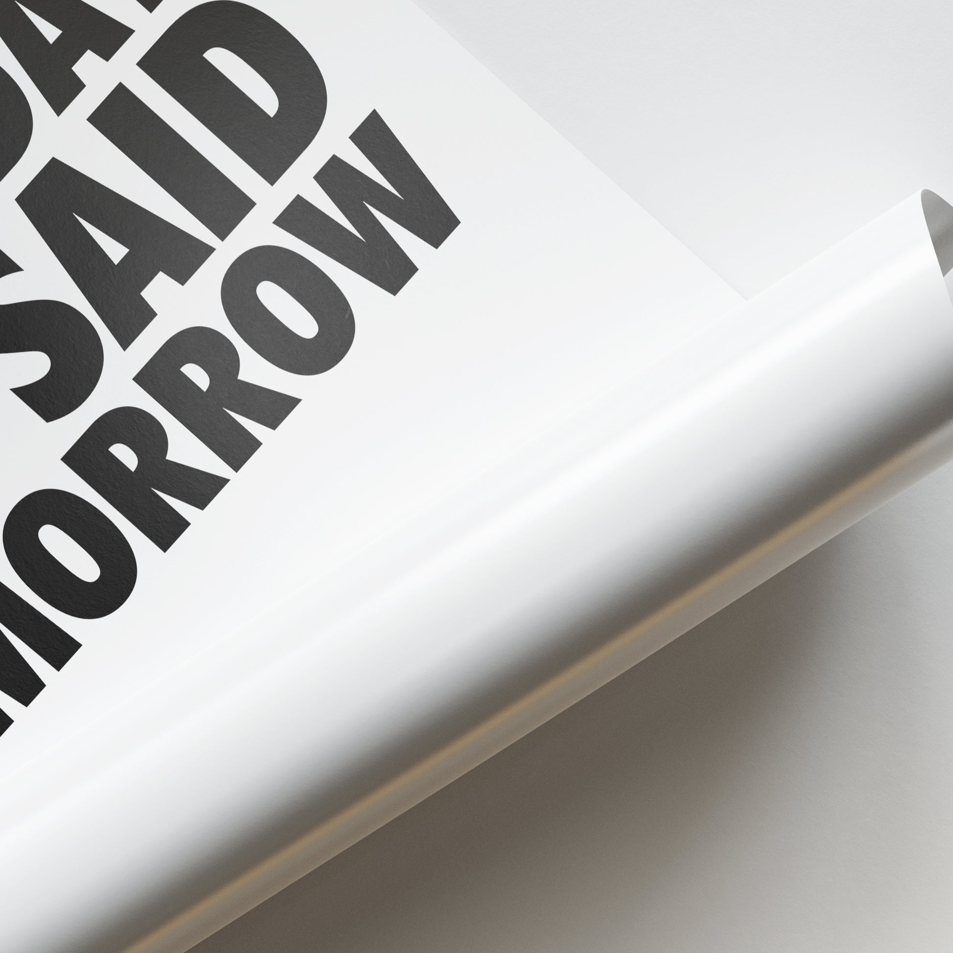 Nike YESTERDAY YOU SAID TOMORROW Motivational Poster