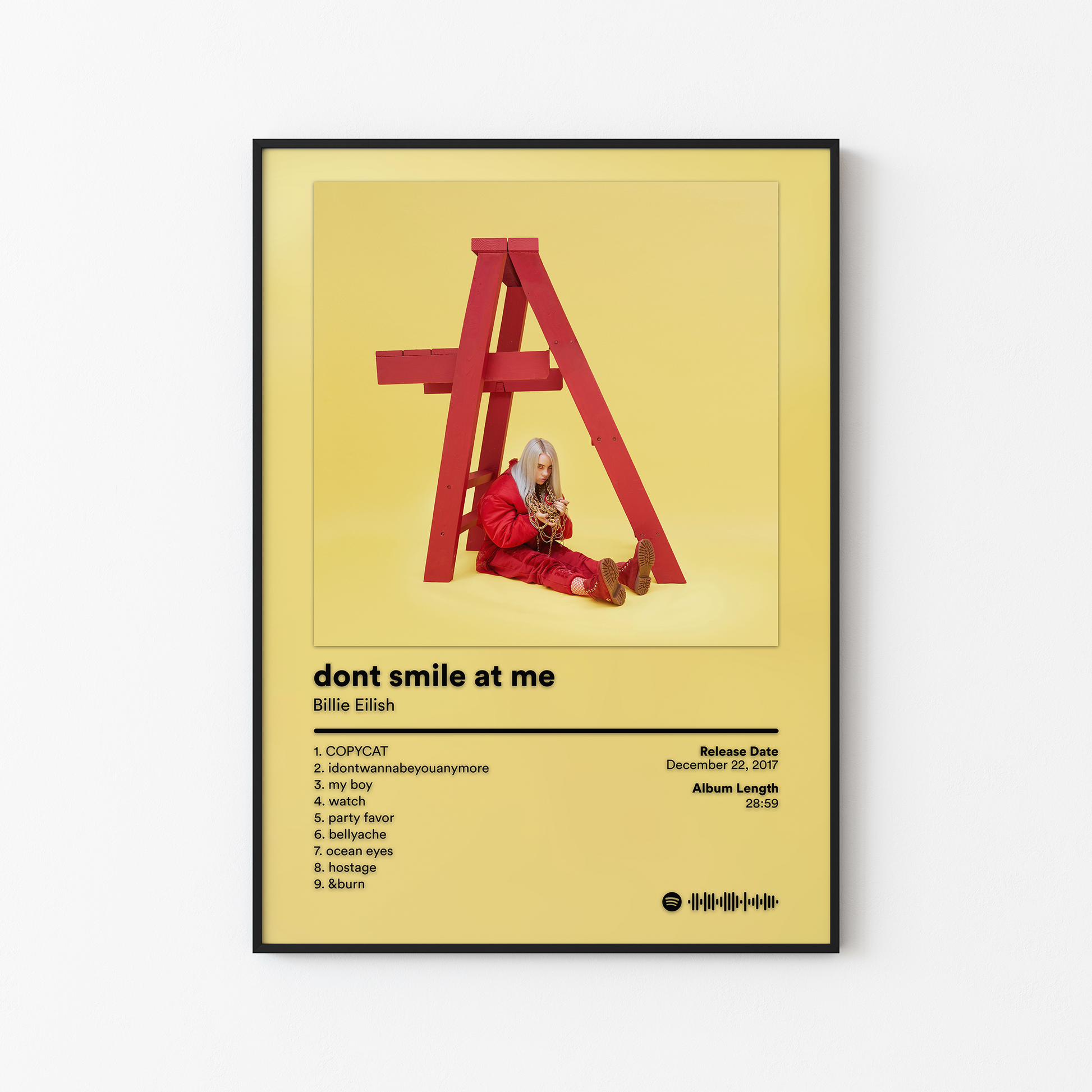 Billie Eilish dont smile at me Album Poster