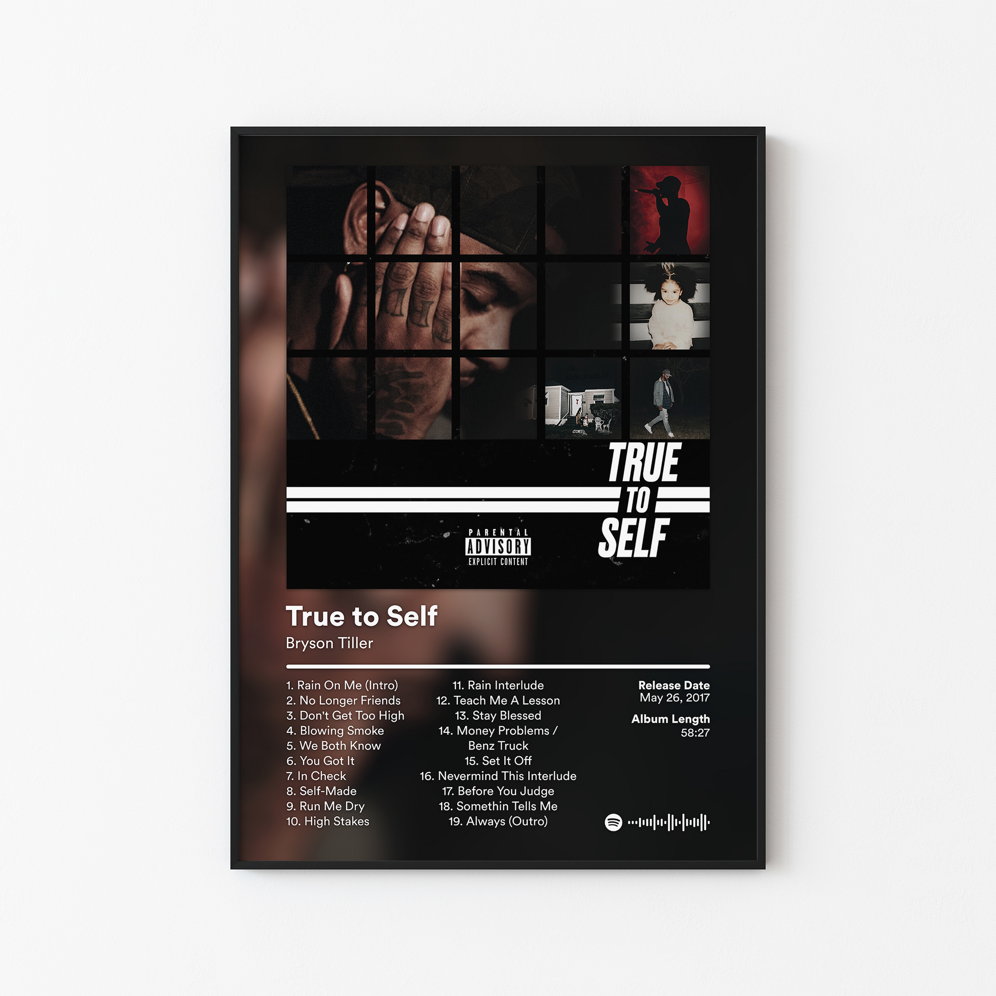 Bryson Tiller True to Self Album Poster