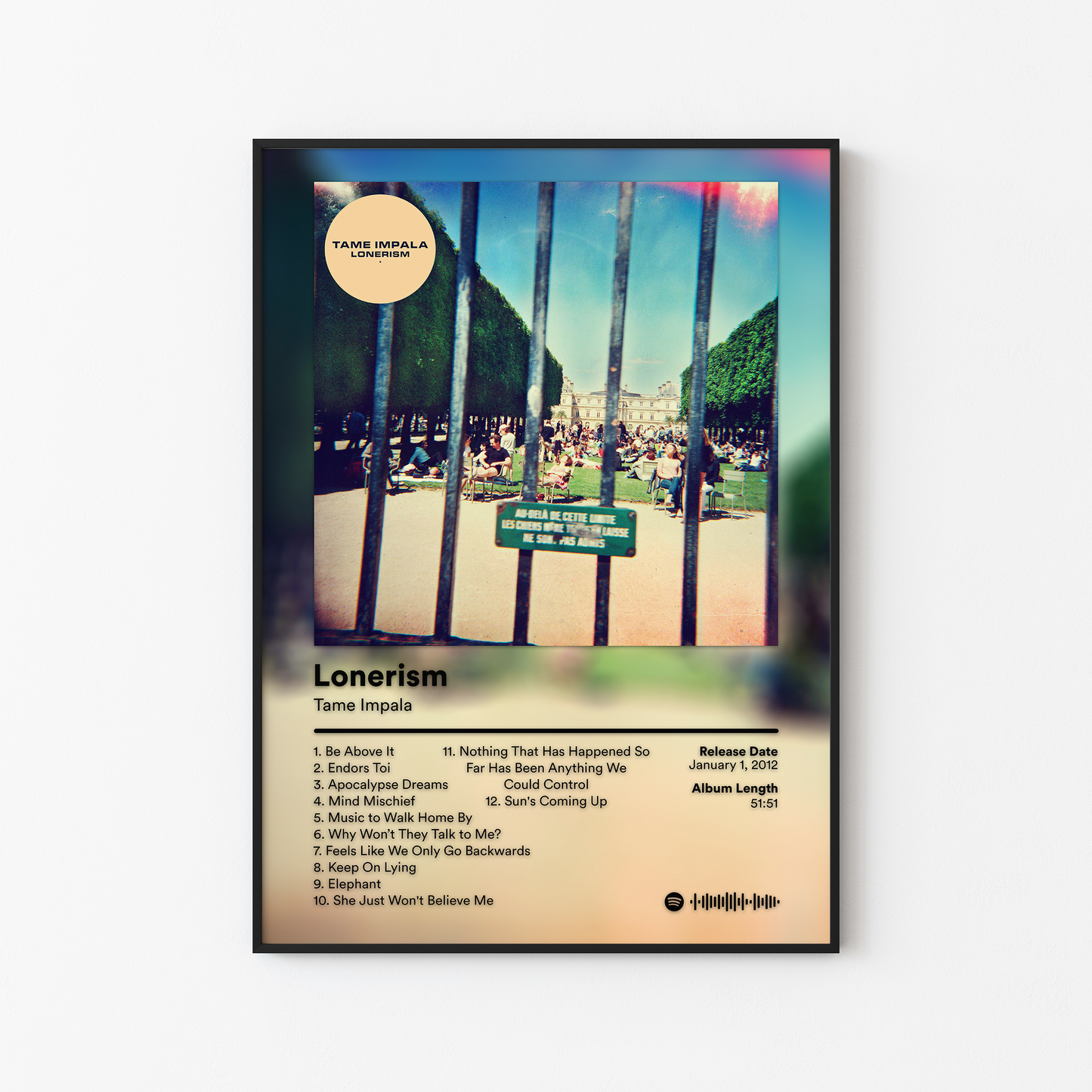 Tame Impala Lonerism Album Poster