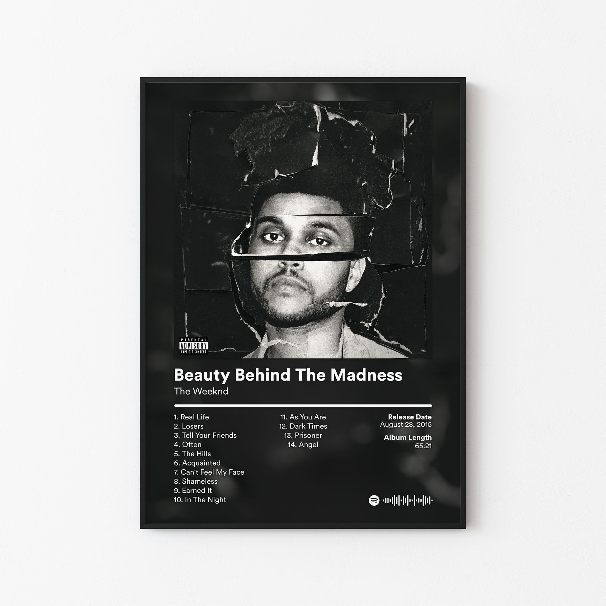 The Weeknd Beauty Behind The Madness Album Poster