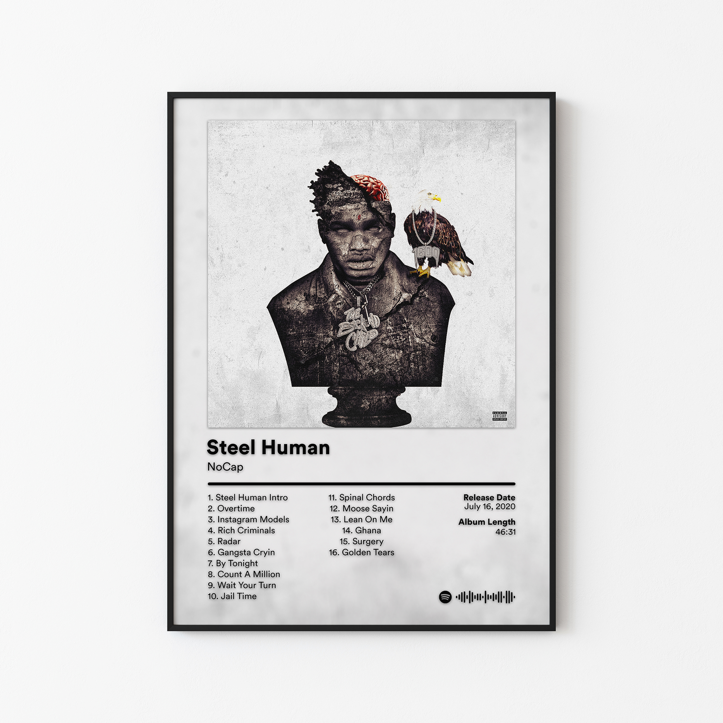 NoCap Steel Human Album Poster