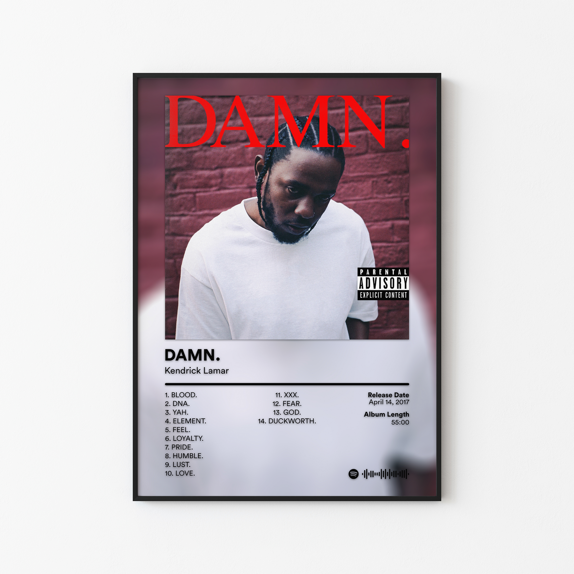 Kendrick Lamar DAMN Album Poster
