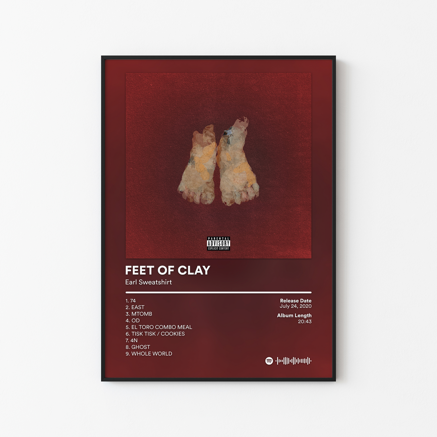 Earl Sweatshirt FEET OF CLAY Deluxe Album Poster