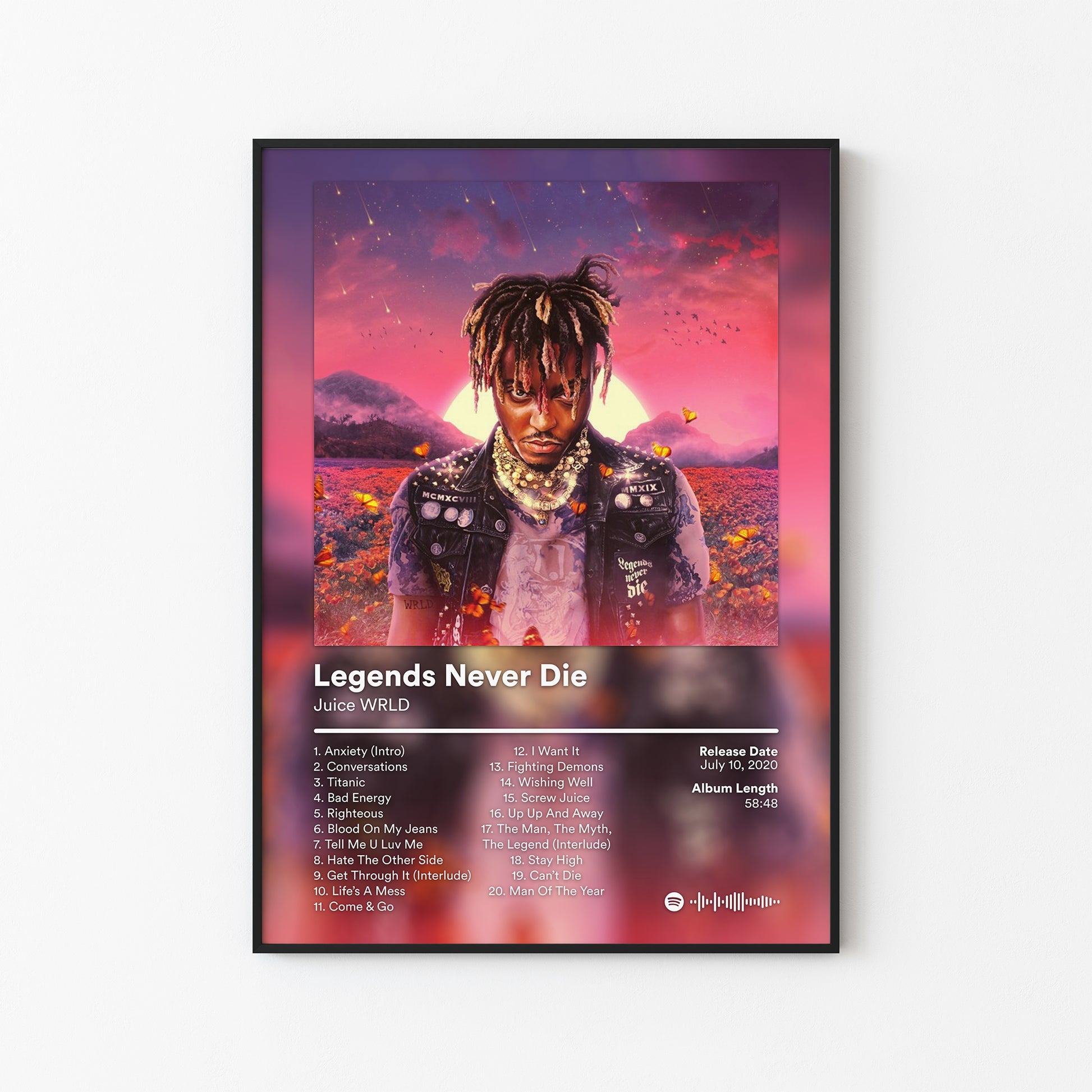 Juice WRLD Legends Never Die Album Poster