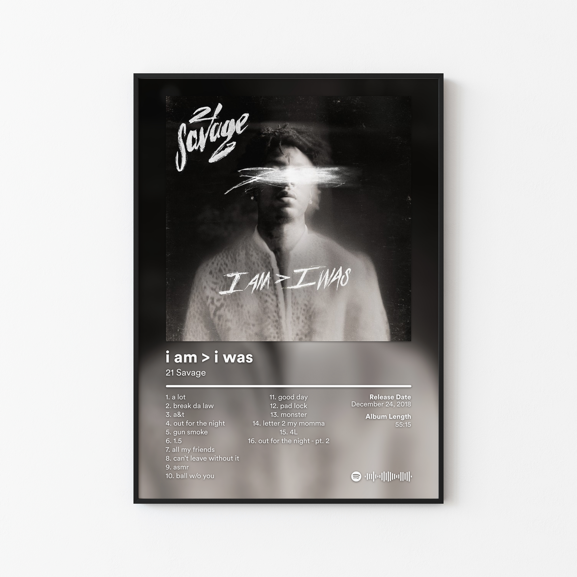 21 Savage i am greater than i was Album Poster