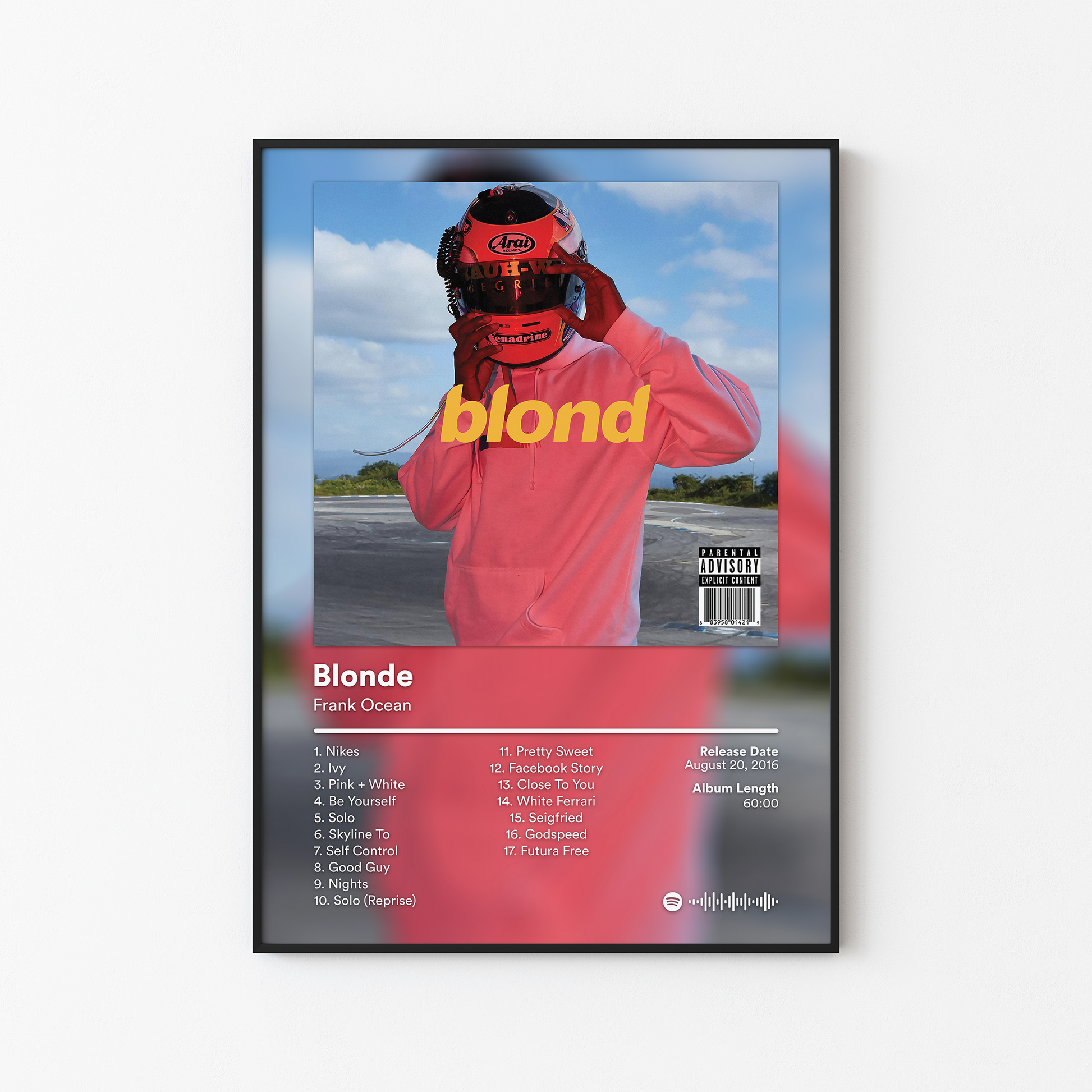 Frank Ocean Blonde Album Poster