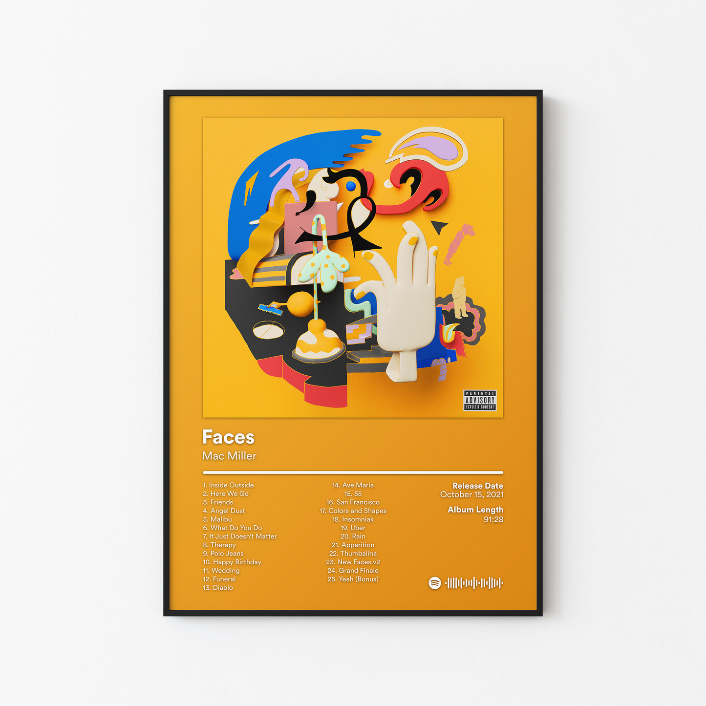 Mac Miller Faces Album Poster