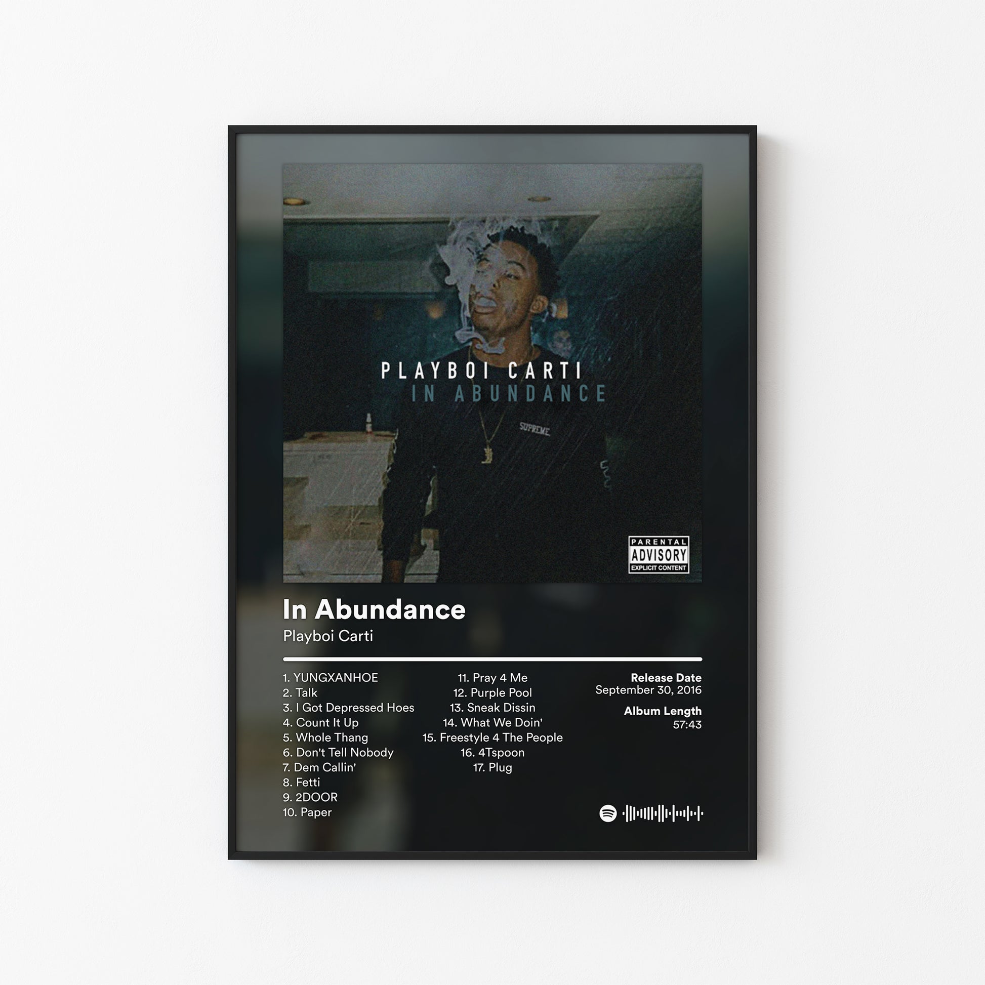Playboi Carti In Abundance Album Poster