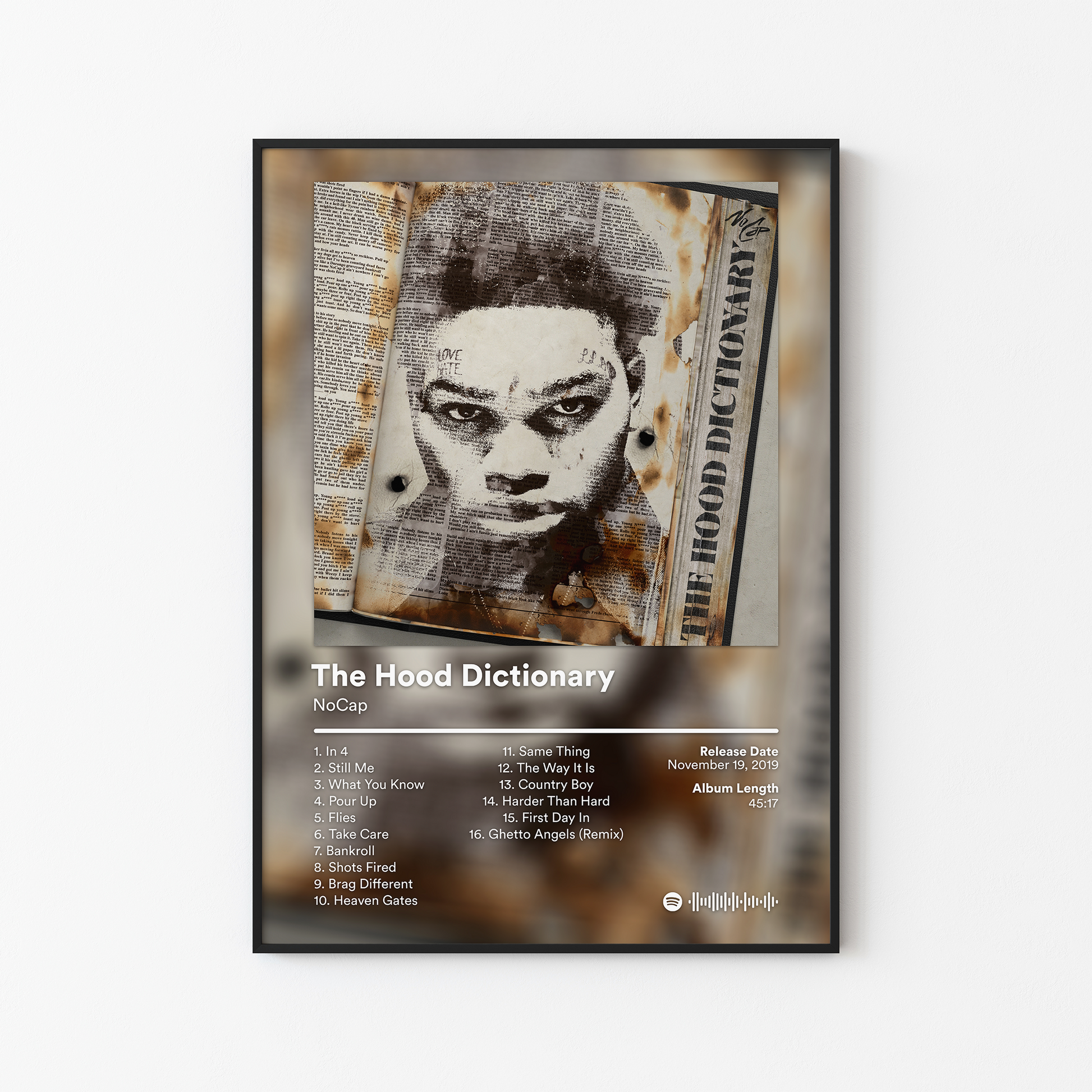 NoCap The Hood Dictionary Album Poster
