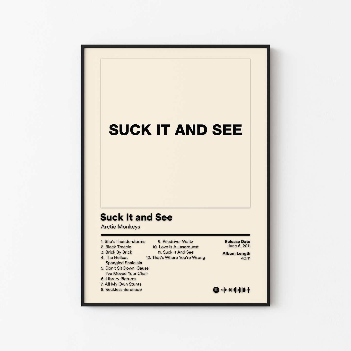 Arctic Monkeys Suck It and See Album Poster
