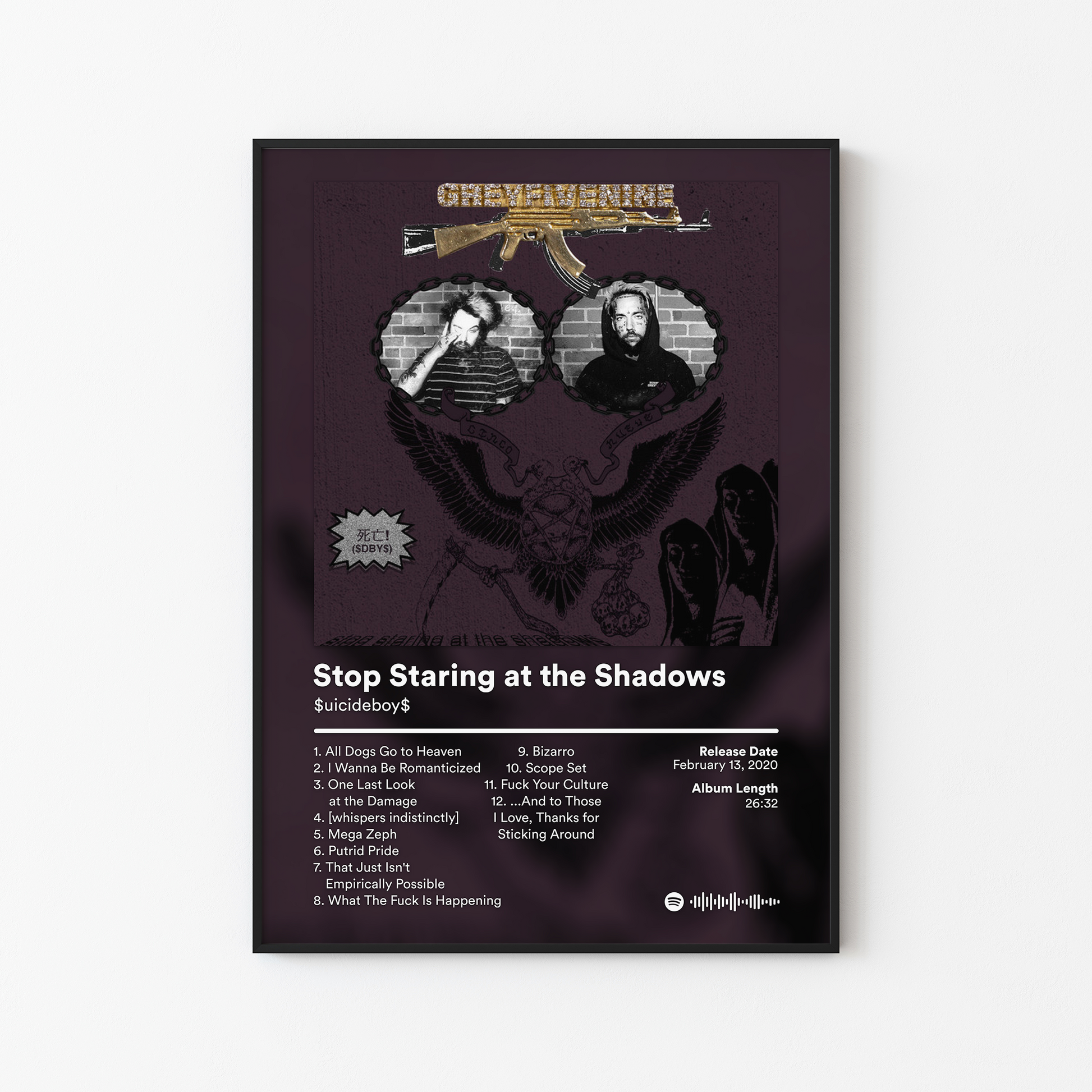 Suicideboys Stop Staring at the Shadows Album Poster