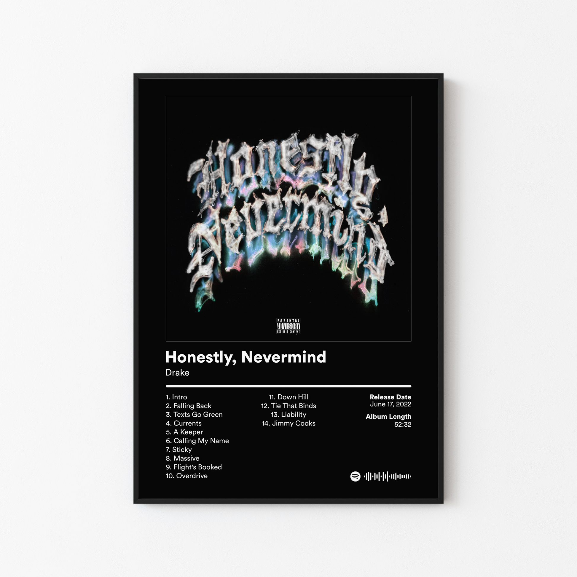 Drake Honestly Nevermind Album Poster