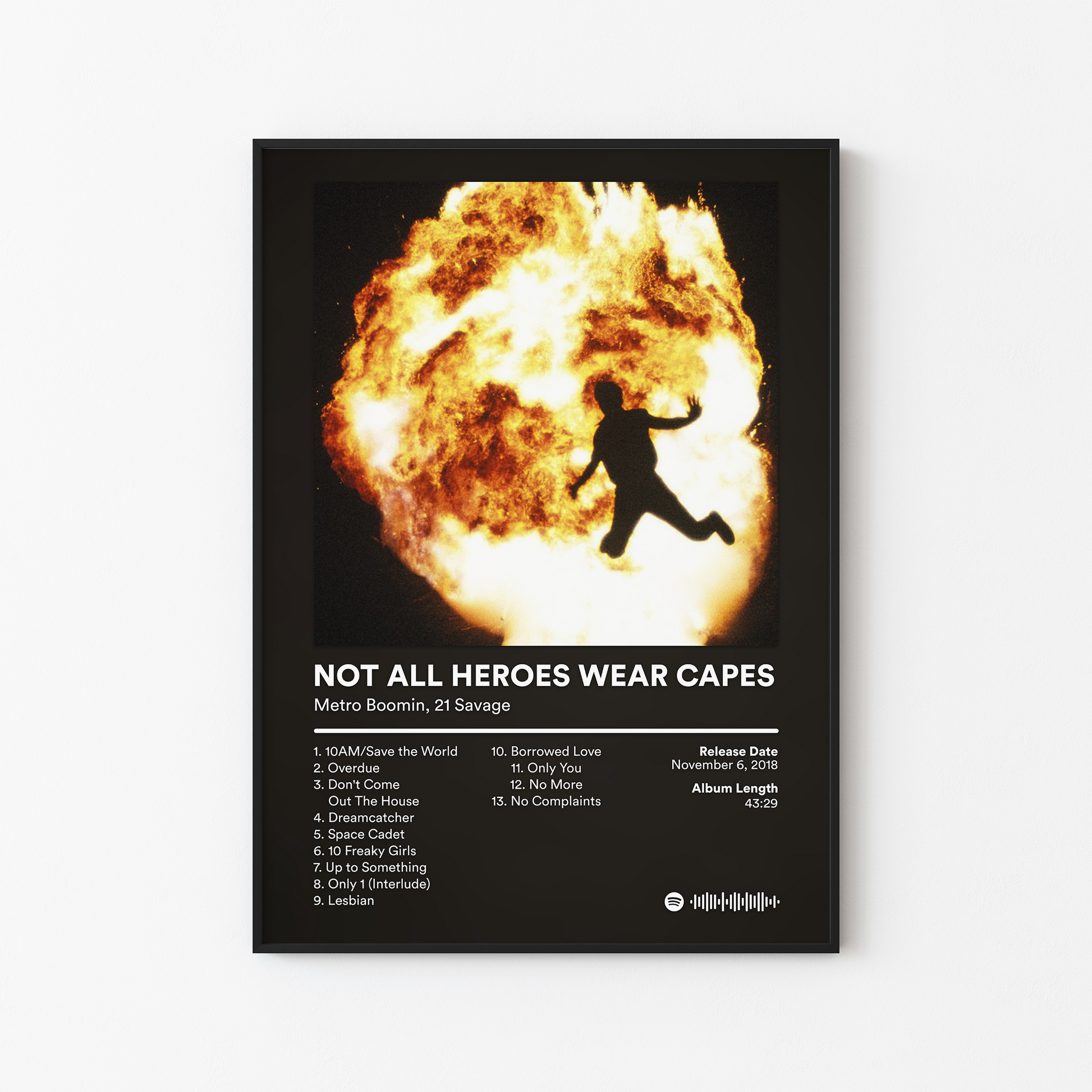 21 Savage NOT ALL HEROES WEAR CAPES Album Poster