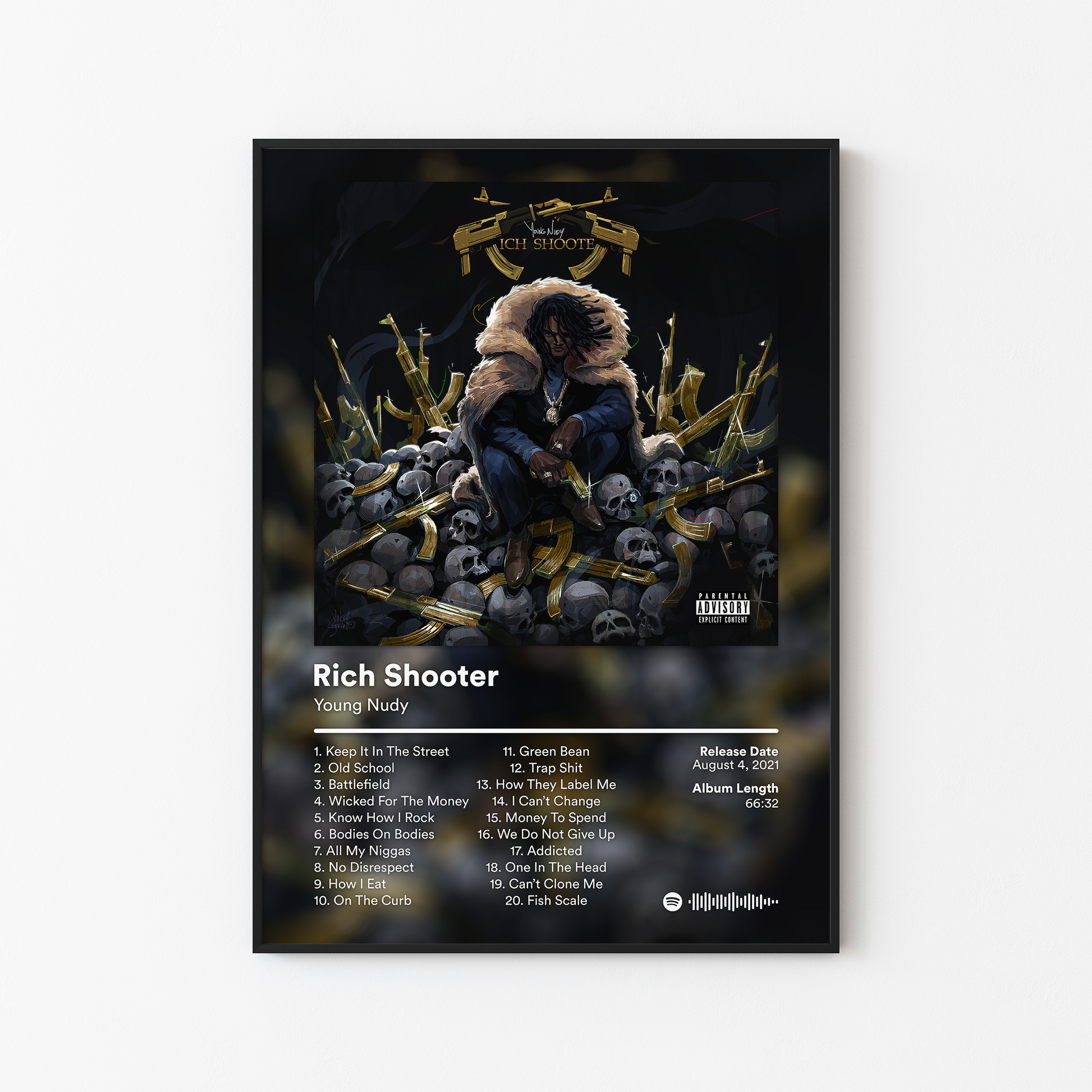 Young Nudy Rich Shooter Album Poster