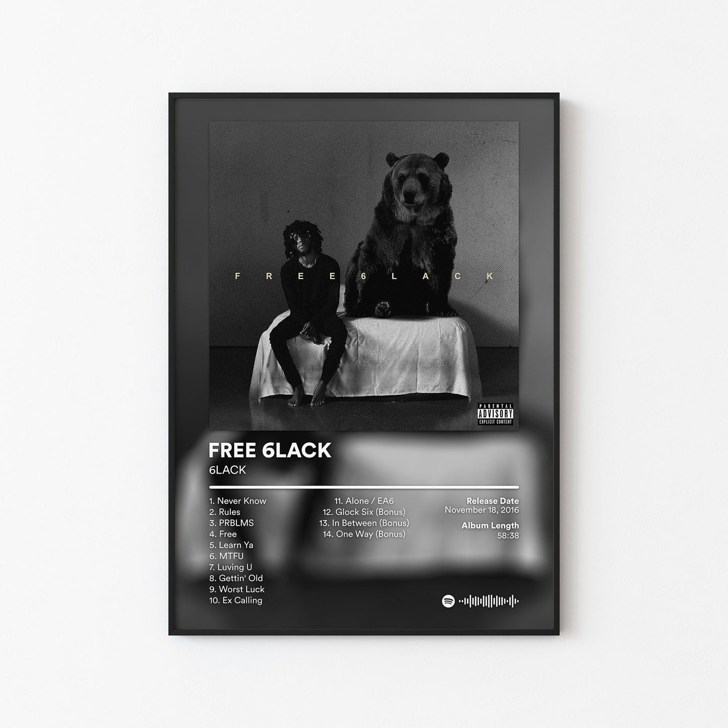 6LACK FREE 6LACK Album Poster