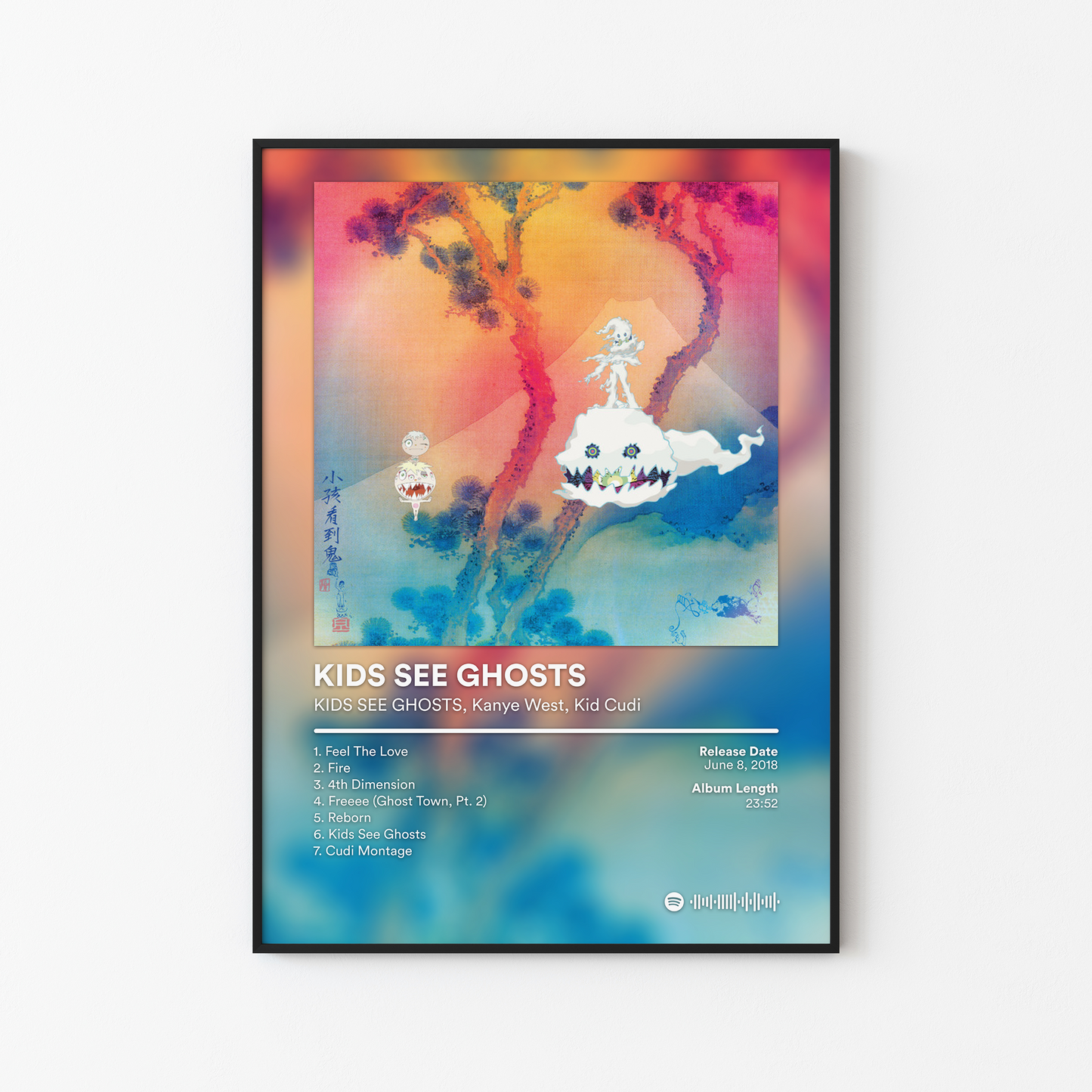 Kanye West KIDS SEE GHOSTS Album Poster