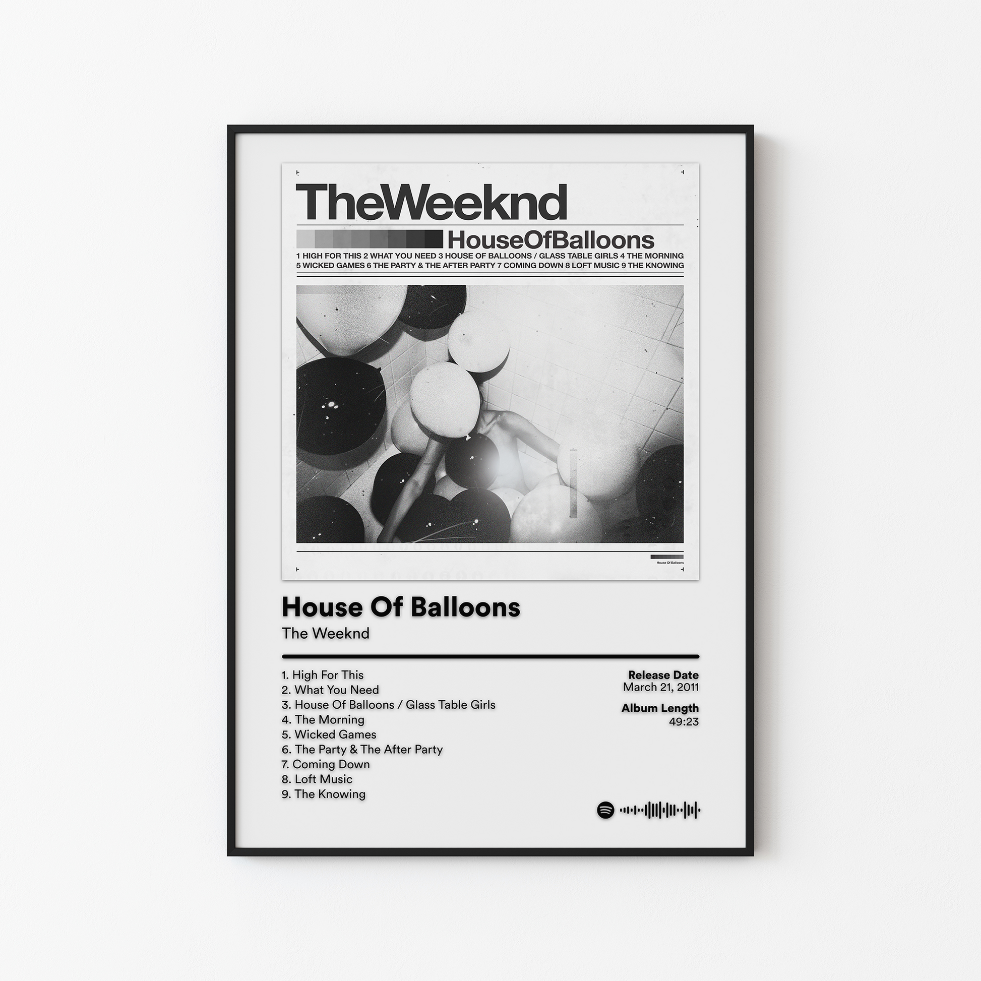The Weeknd House Of Balloons Album Poster
