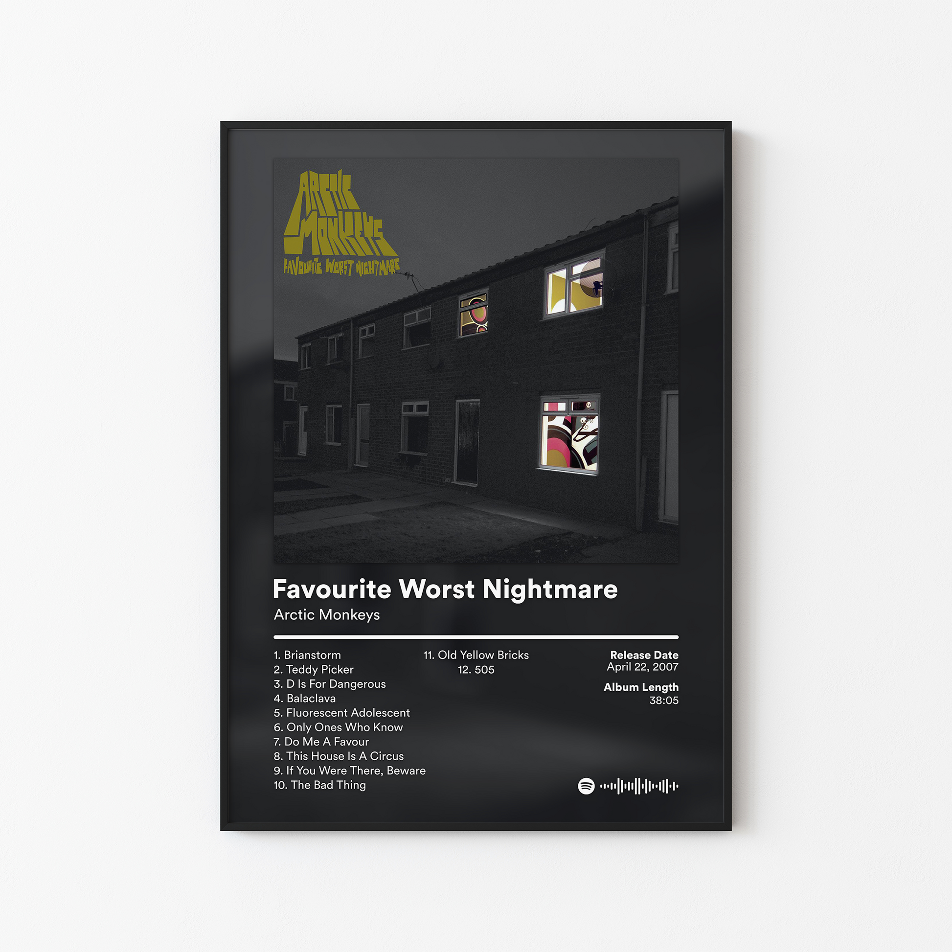 Arctic Monkeys Favourite Worst Nightmare Album Poster