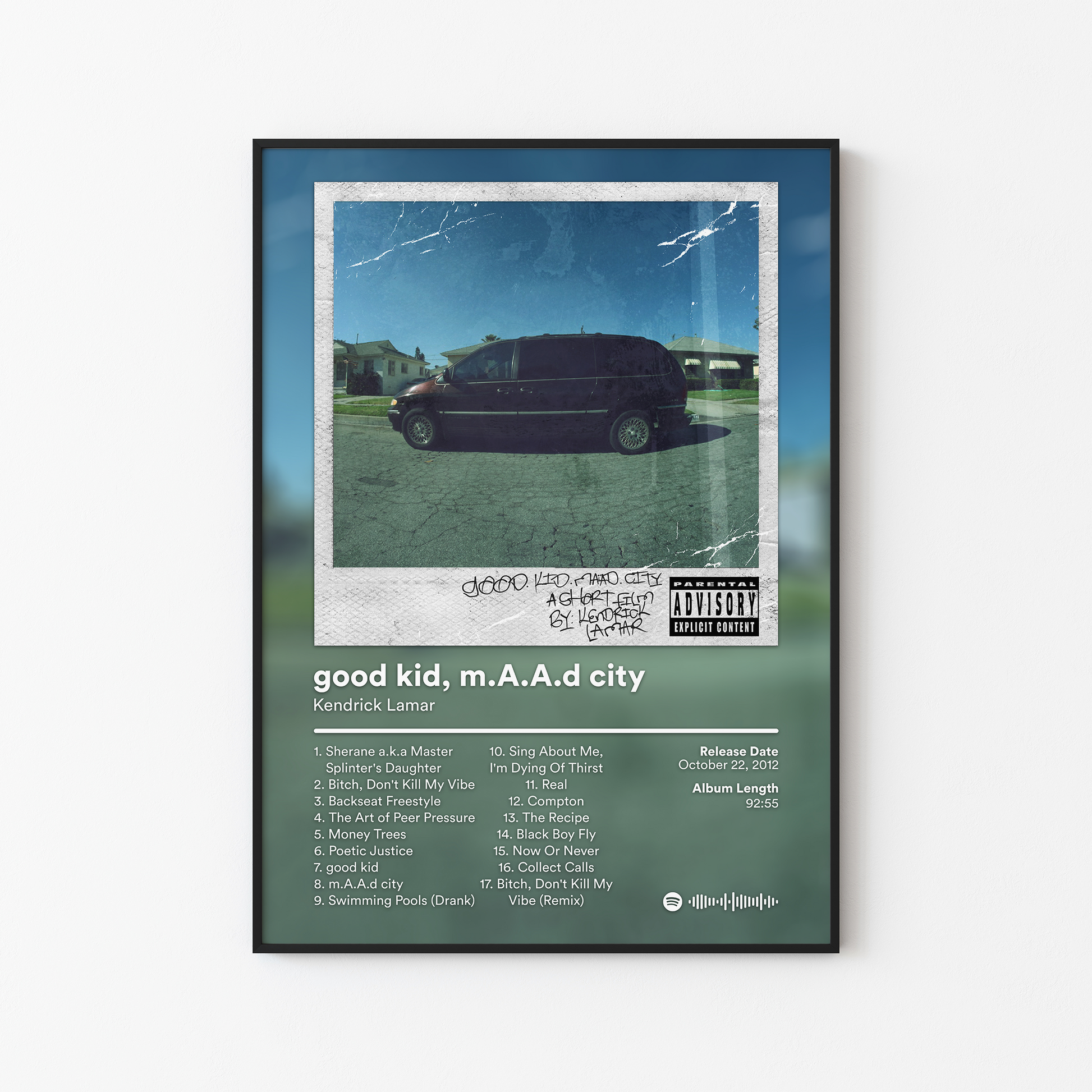 Kendrick Lamar good kid maad city deluxe Album Poster