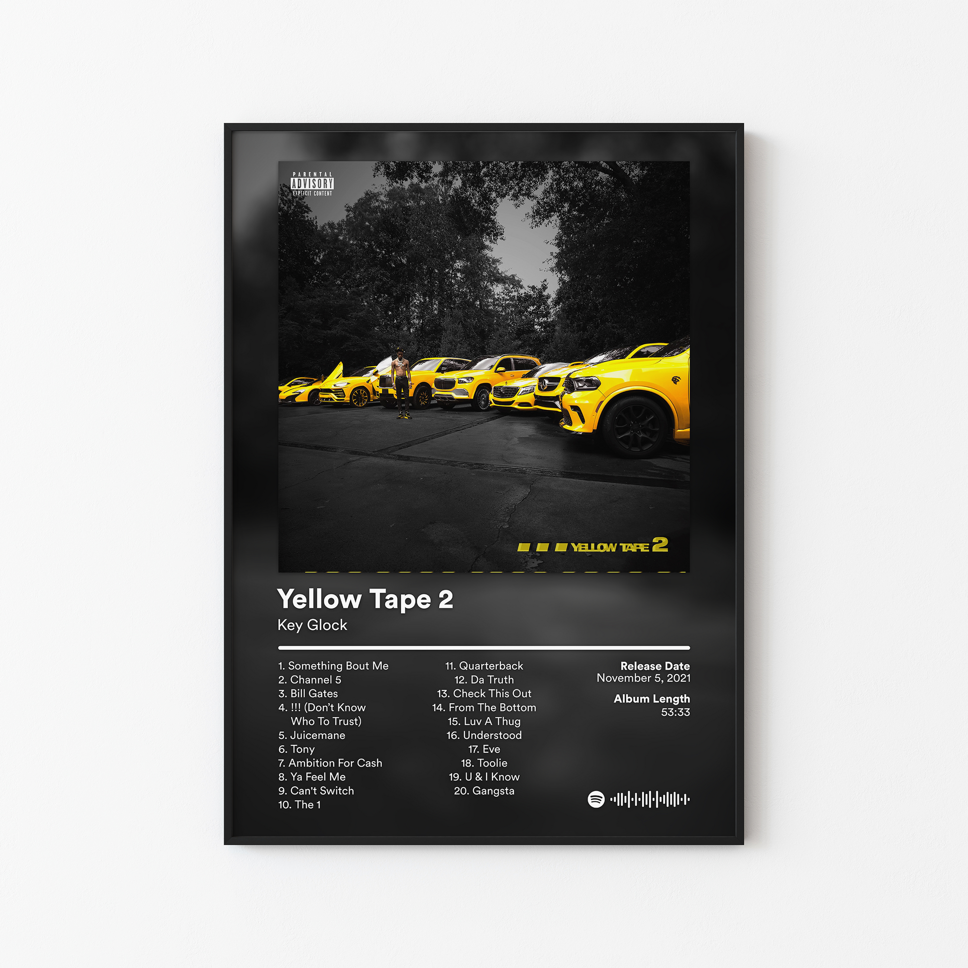 Key Glock Yellow Tape 2 Album Poster