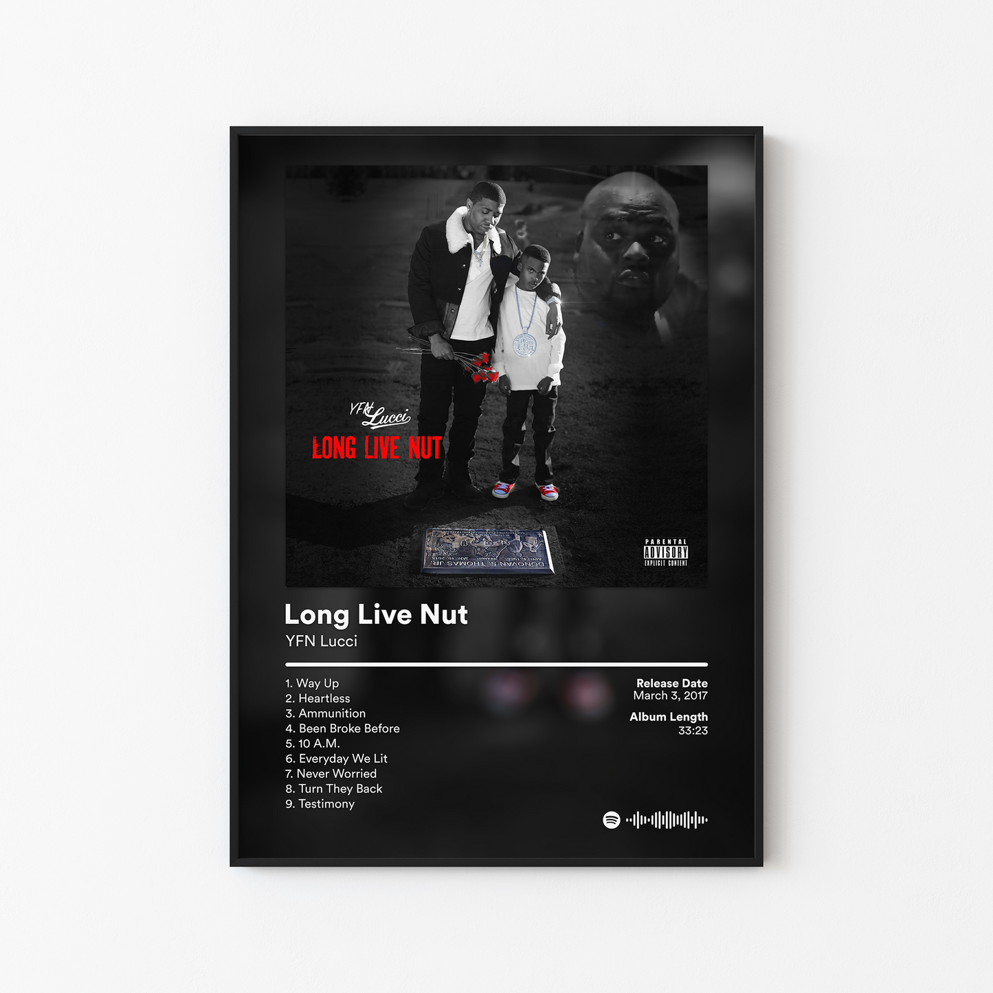 YFN Lucci Long Live Nut Album Poster