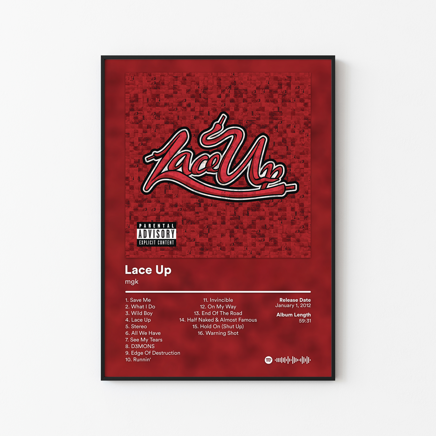 mgk Lace Up Deluxe Album Poster