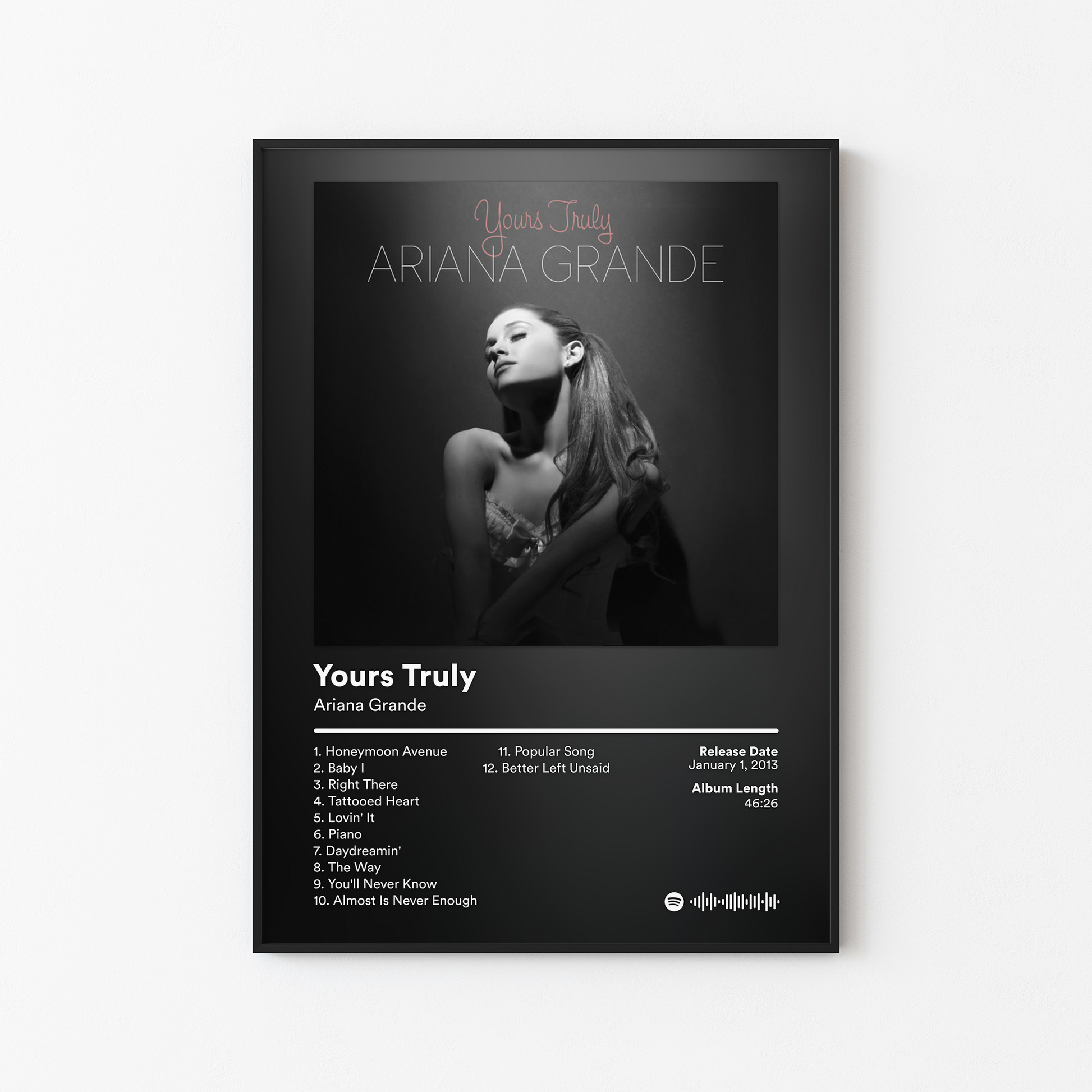 Ariana Grande Yours Truly Album Poster