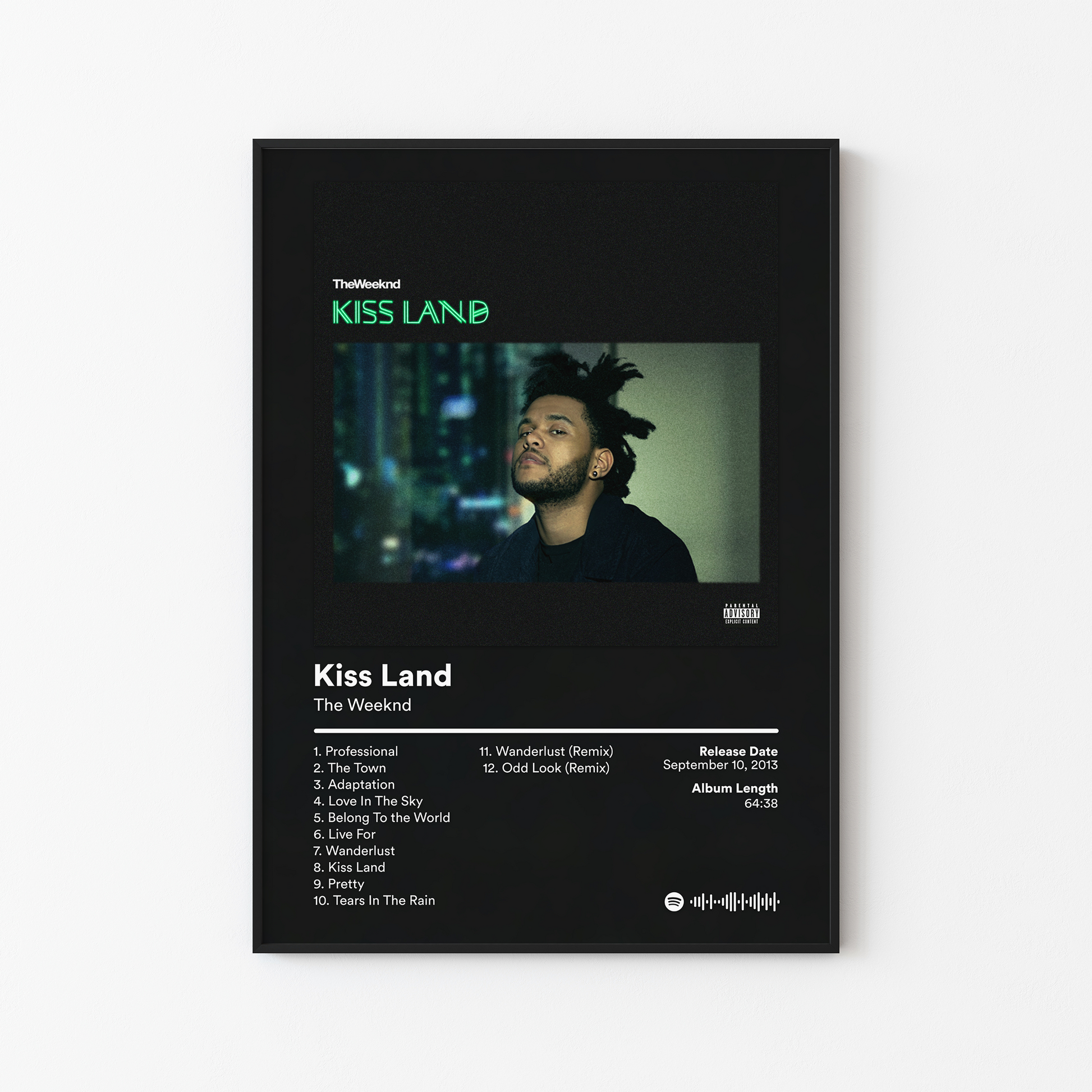 The Weeknd Kiss Land Album Poster