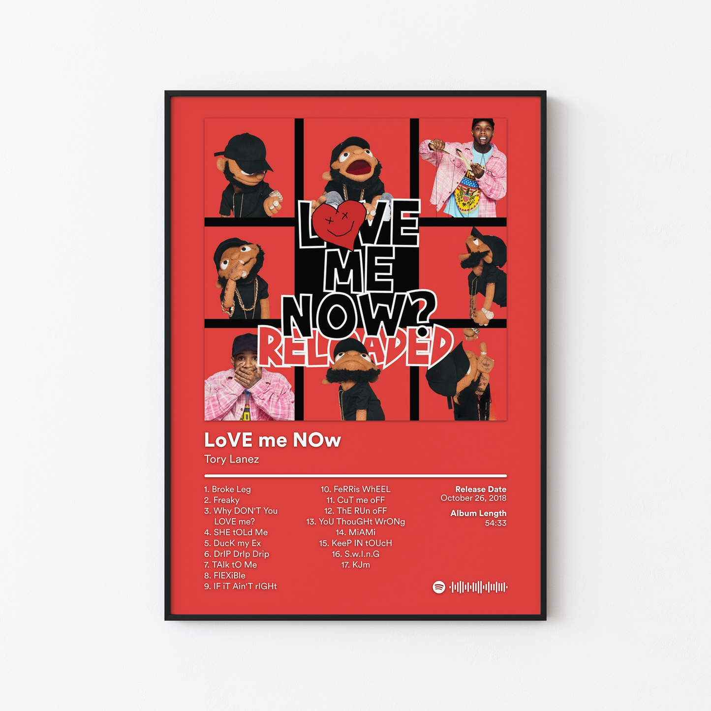 Tory Lanez LoVE me NOw Album Poster