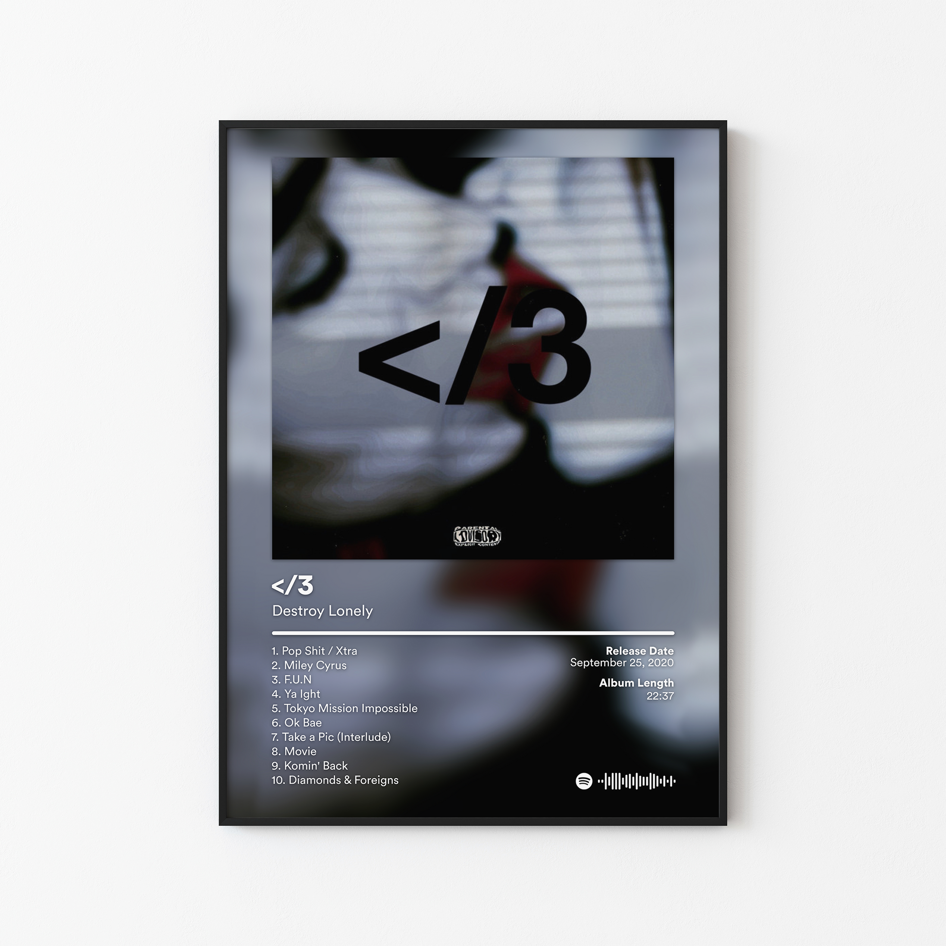 Destroy Lonely Broken Hearts Album Poster