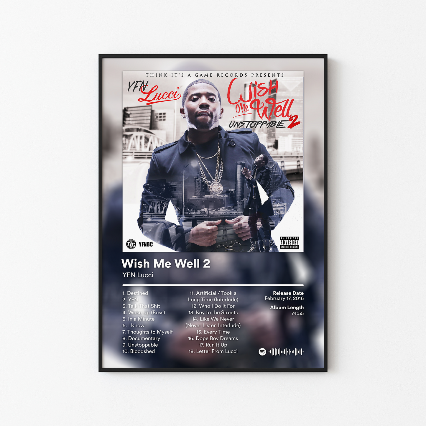 YFN Lucci Wish Me Well 2 Album Poster