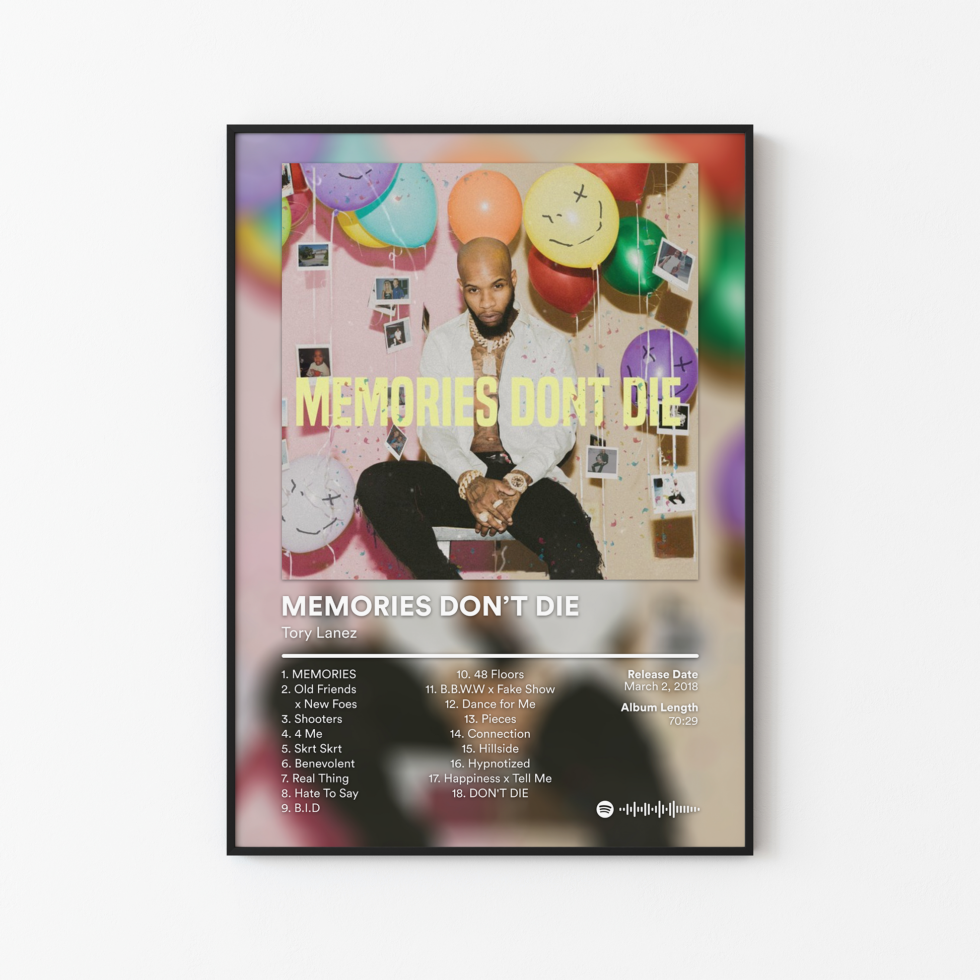 Tory Lanez MEMORIES DONT DIE Album Poster