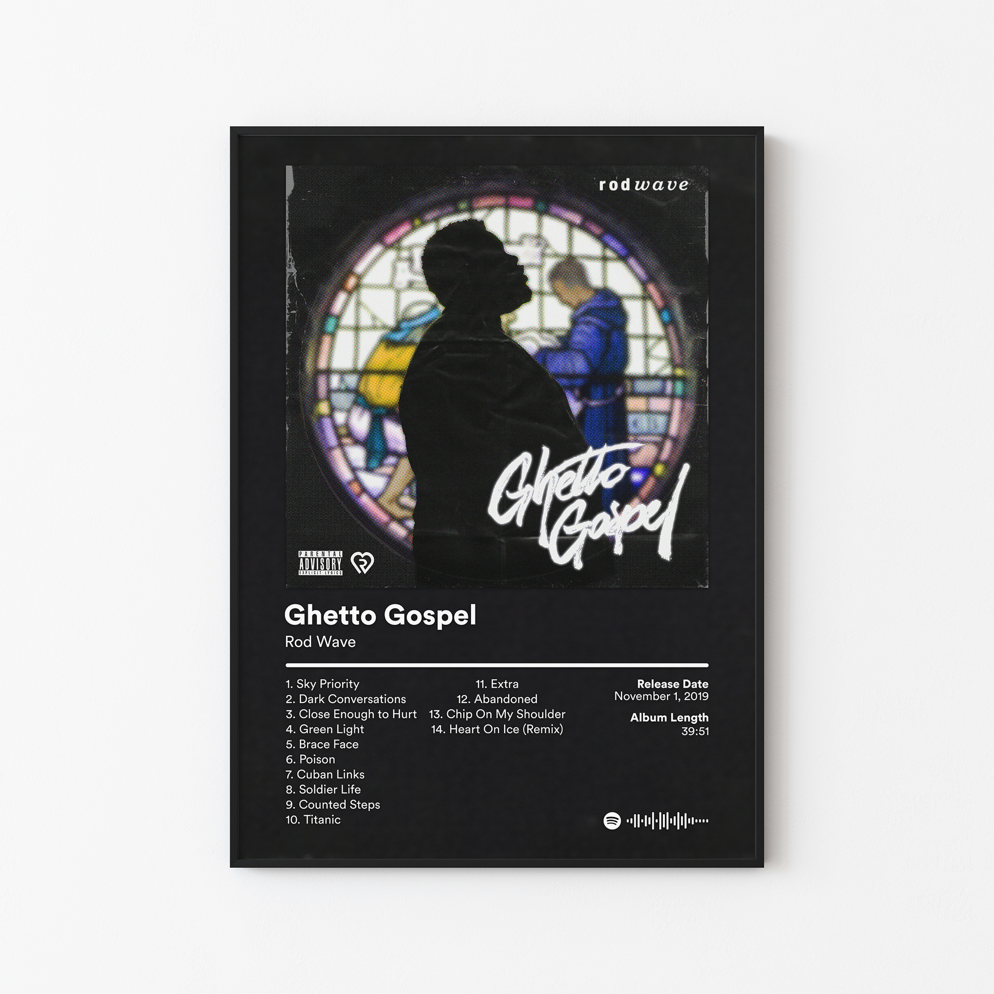 Rod Wave Ghetto Gospel Album Poster
