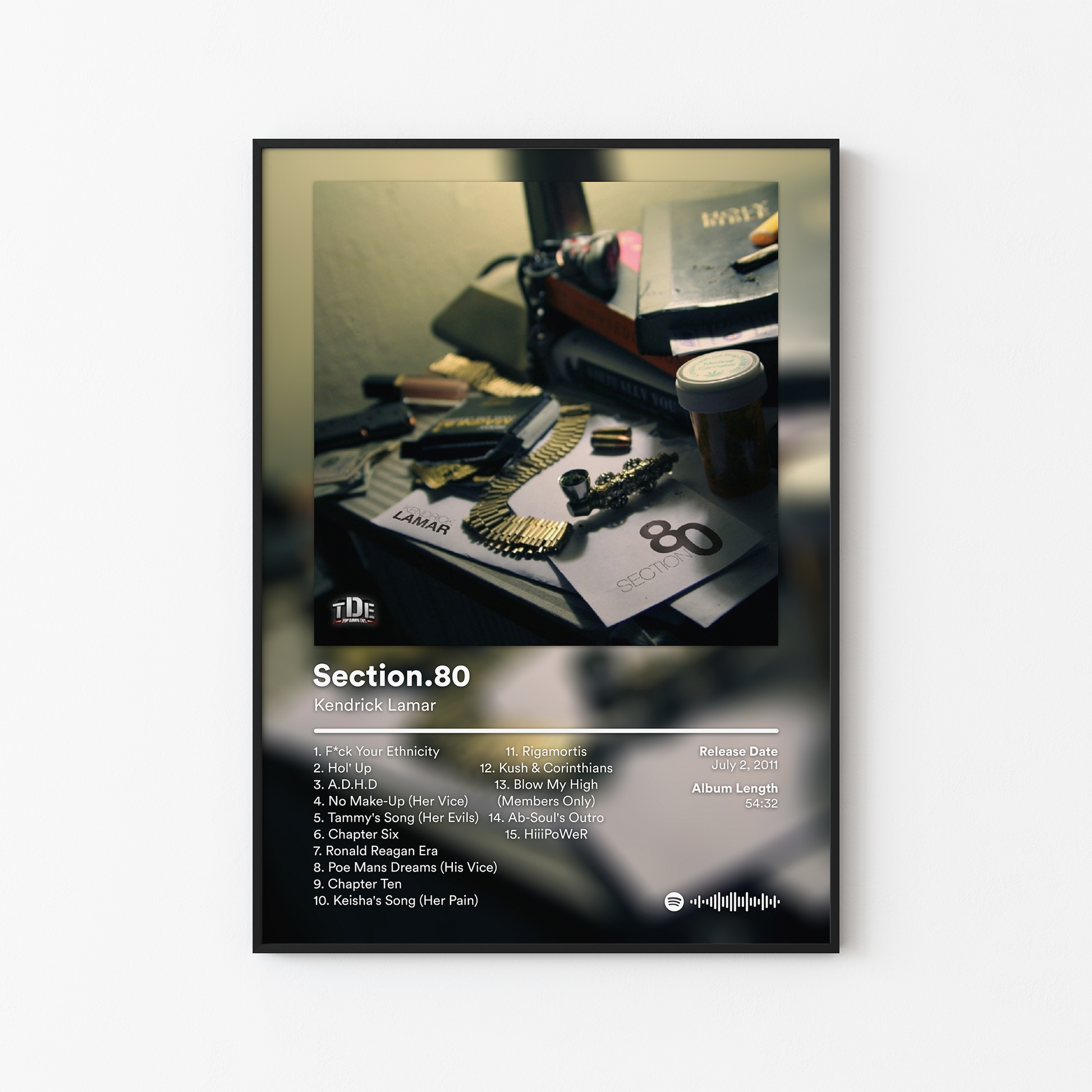 Kendrick Lamar Section 80 Album Poster