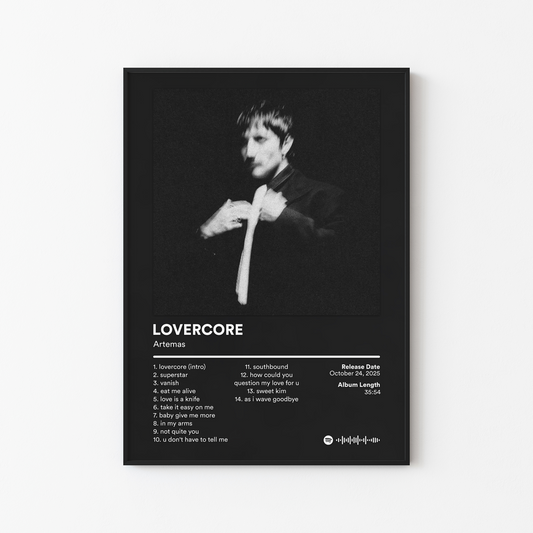 Artemas LOVERCORE Album Poster