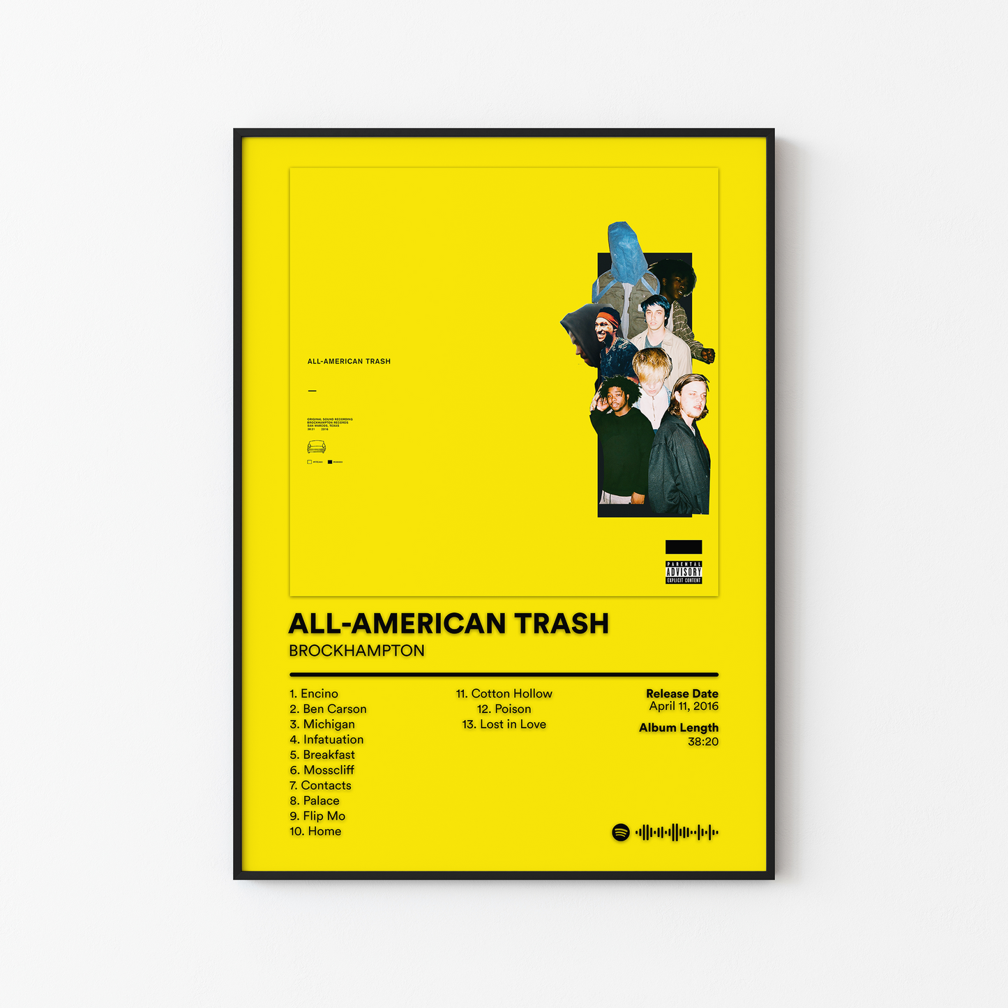 BROCKHAMPTON ALL AMERICAN TRASH Album Poster