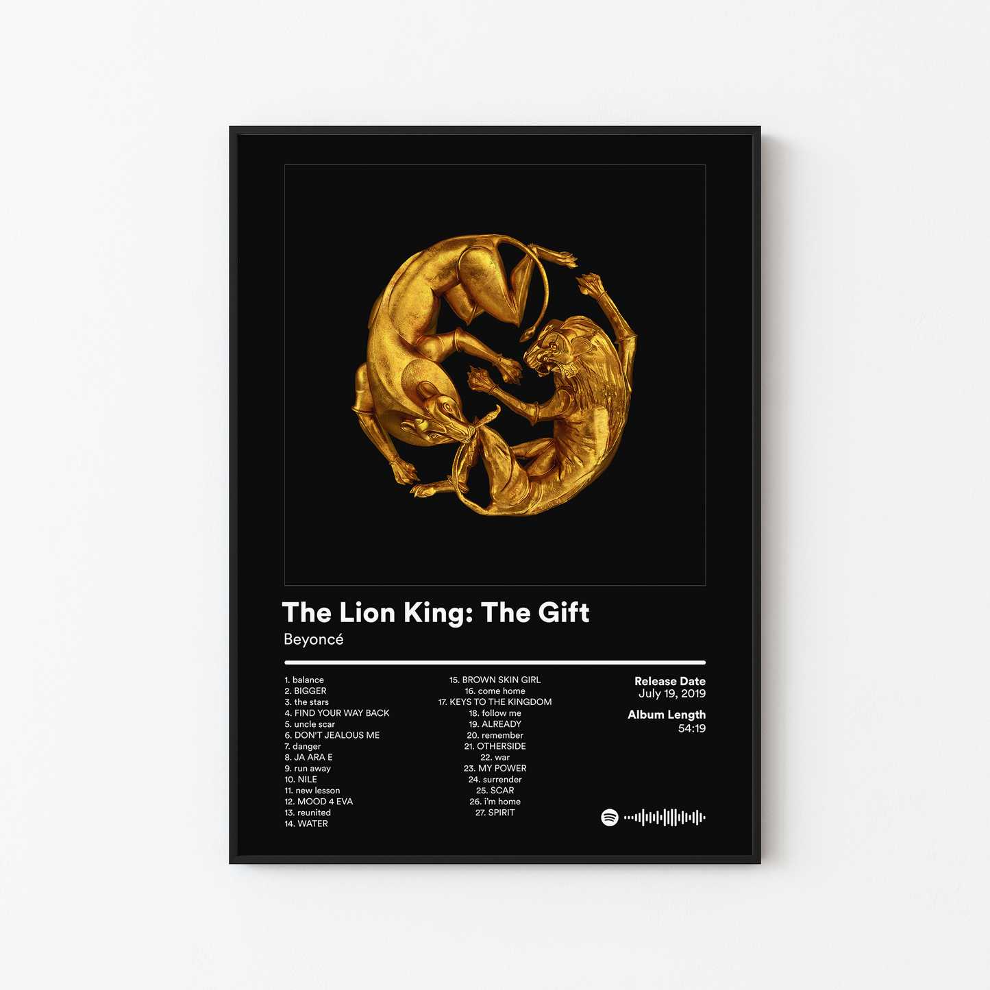 Beyonce The Lion King The Gift Album Poster