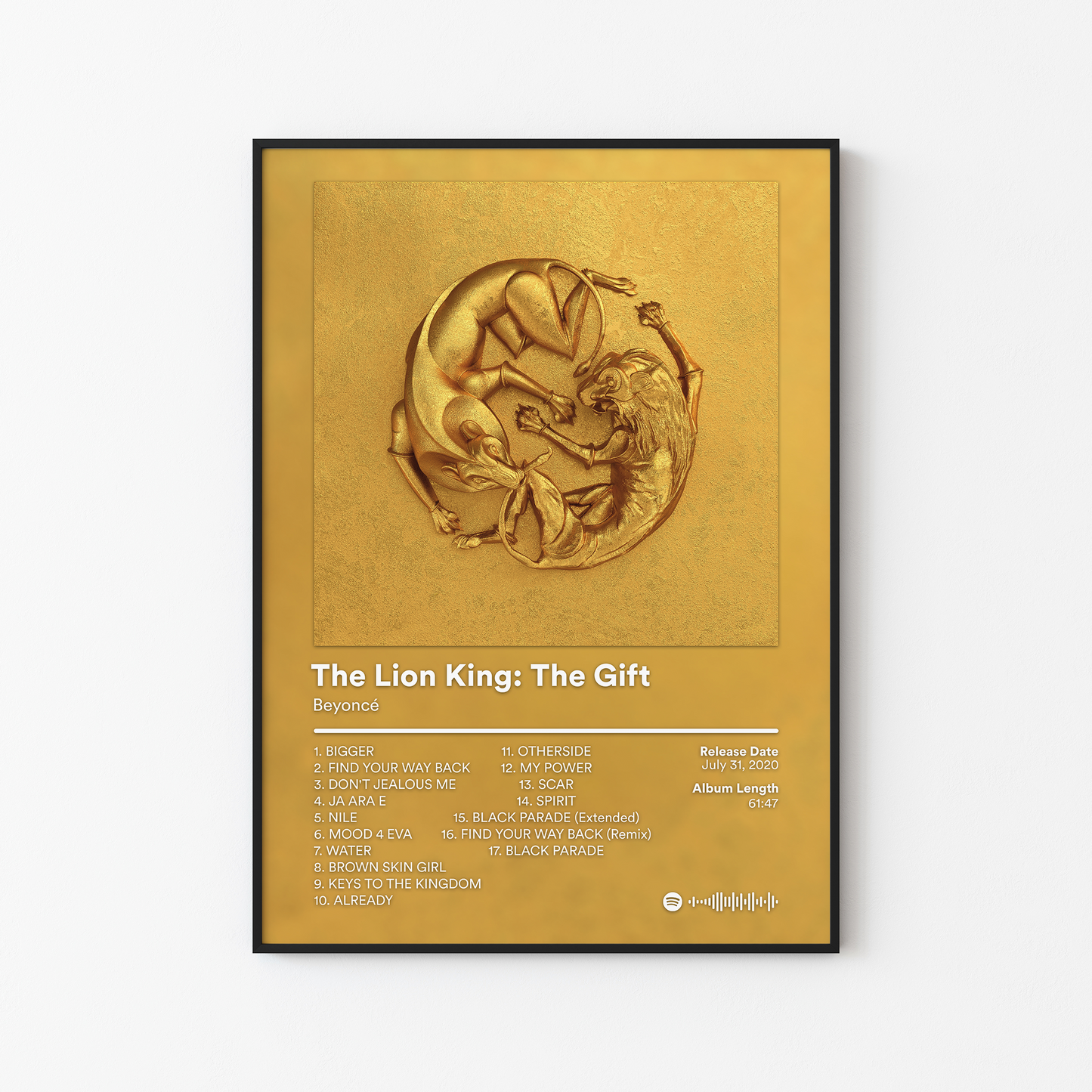 Beyonce The Lion King The Gift Deluxe Album Poster