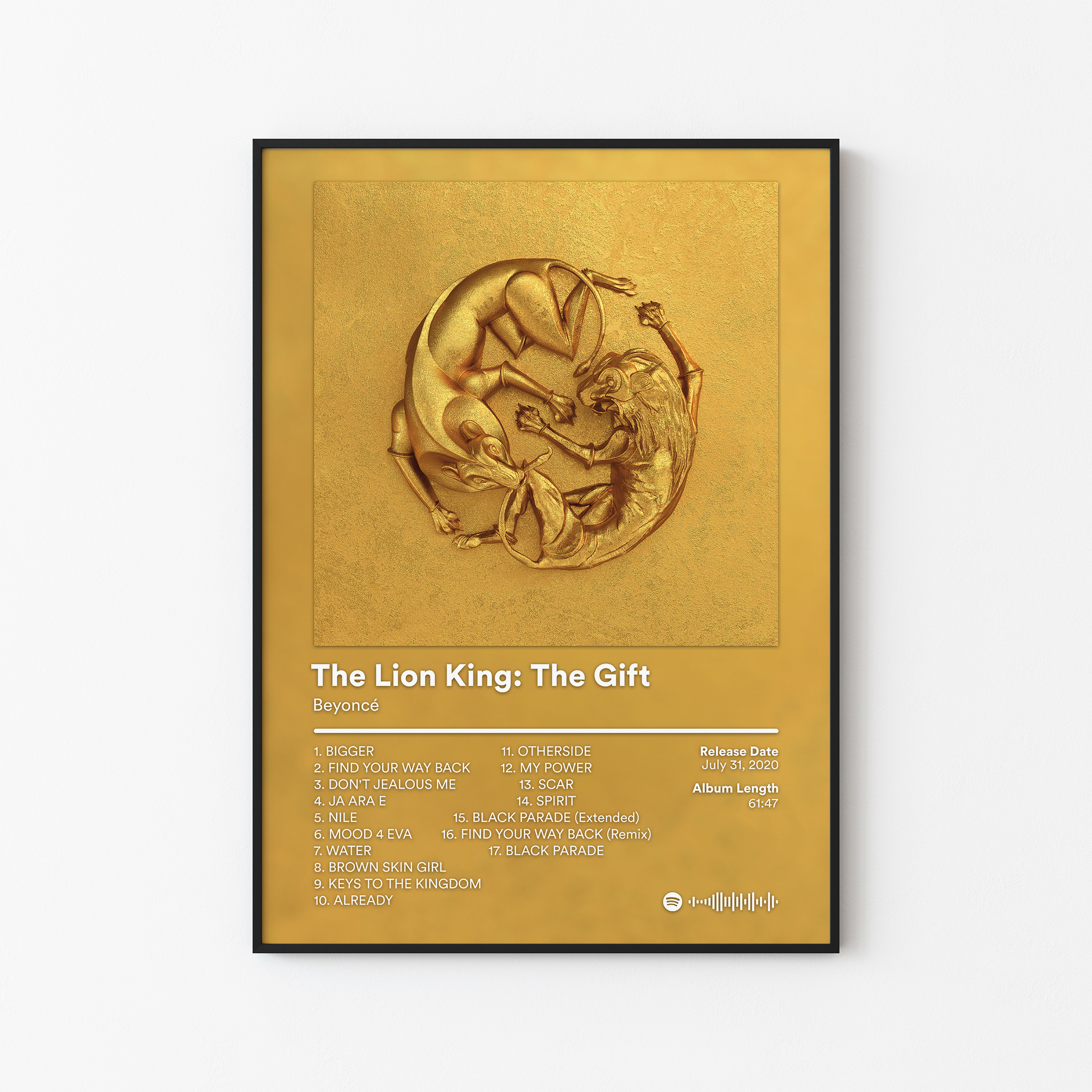 Beyonce The Lion King The Gift Deluxe Album Poster