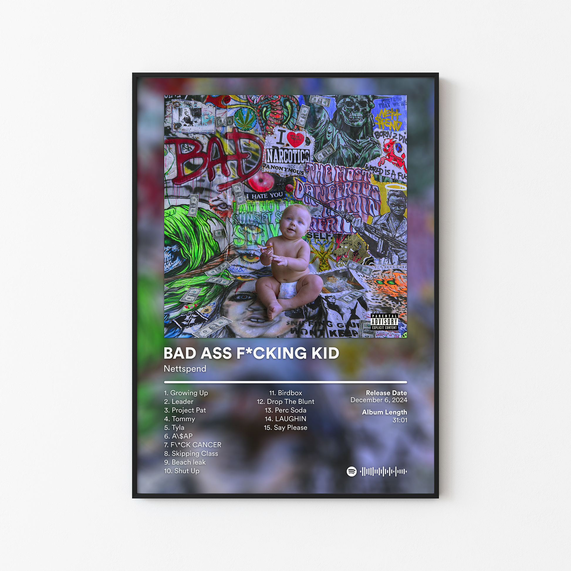 Nettspend BAD ASS FUCKING KID Album Poster