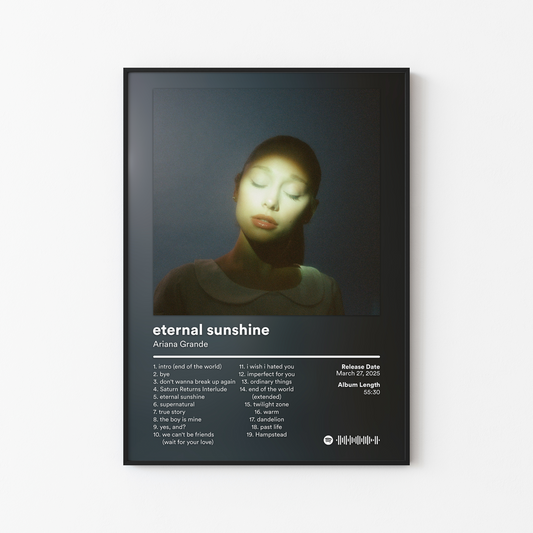 Ariana Grande eternal sunshine deluxe brighter days ahead Album Poster