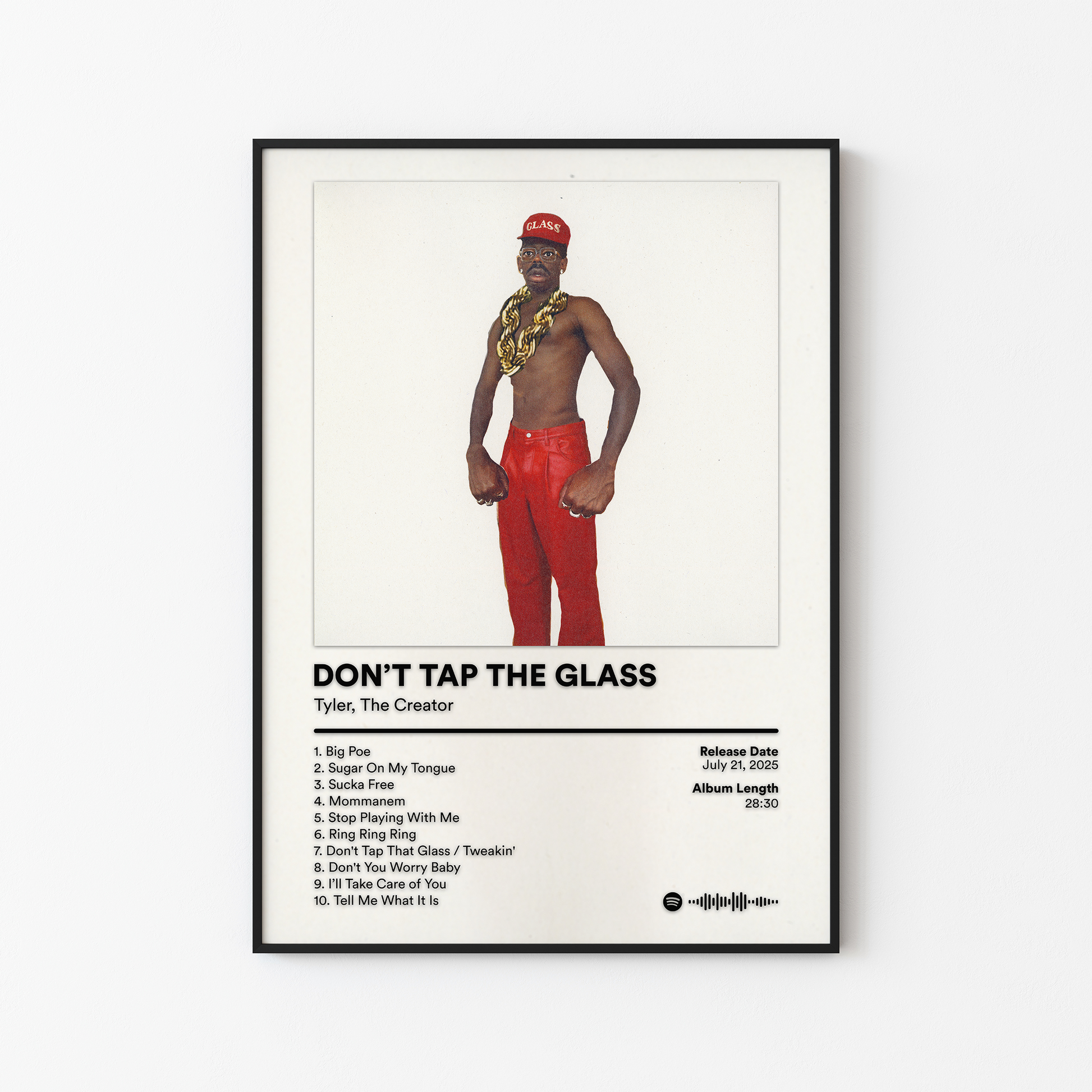 Tyler The Creator DONT TAP THE GLASS Album Poster