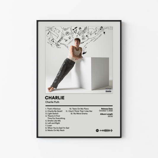Charlie Puth CHARLIE Album Poster