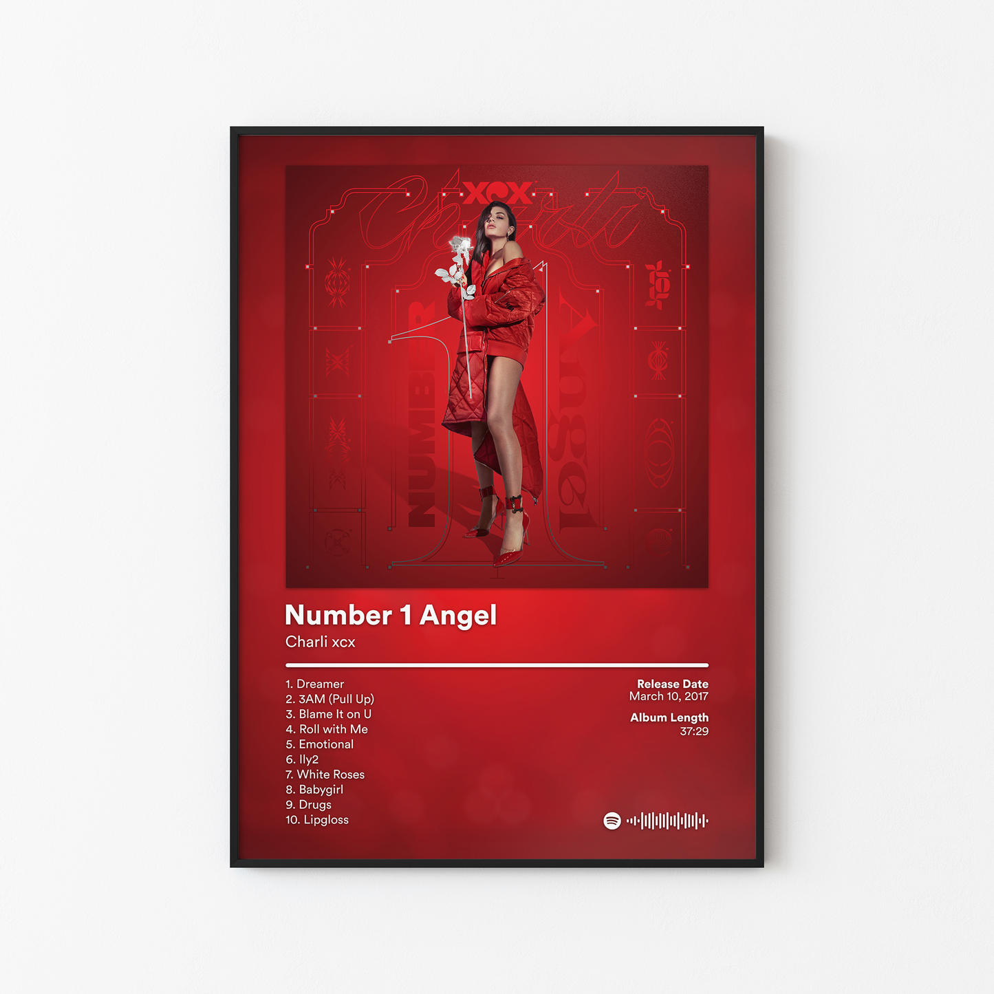Charli xcx Number 1 Angel Album Poster