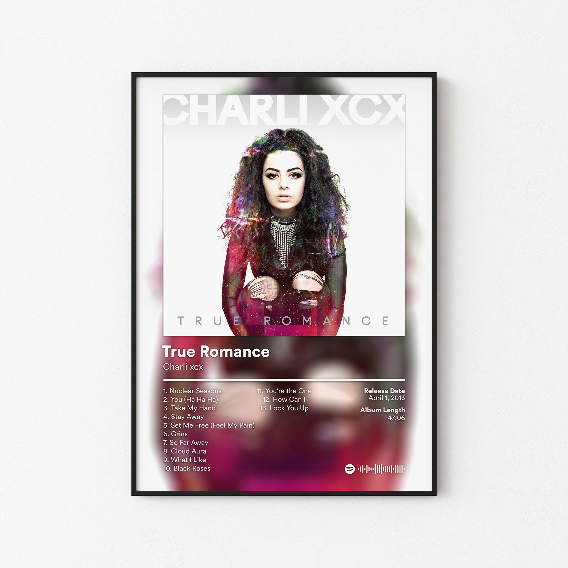 Charli xcx True Romance Album Poster